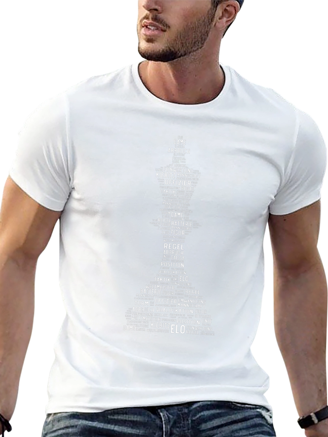 Chess Word Art T-Shirt - Unique Graphic Tee