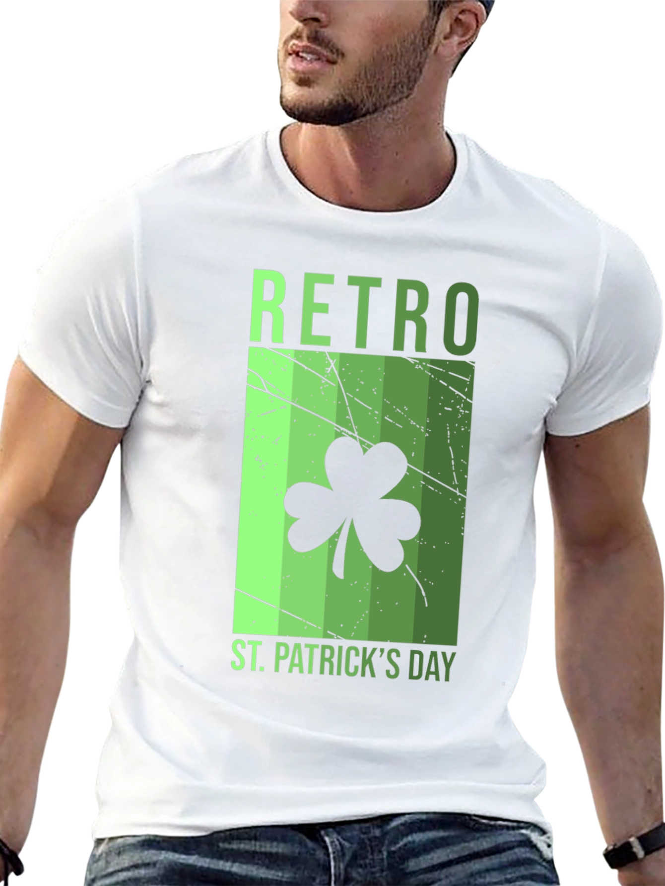 Retro St. Patricks Day Shamrock T-Shirt