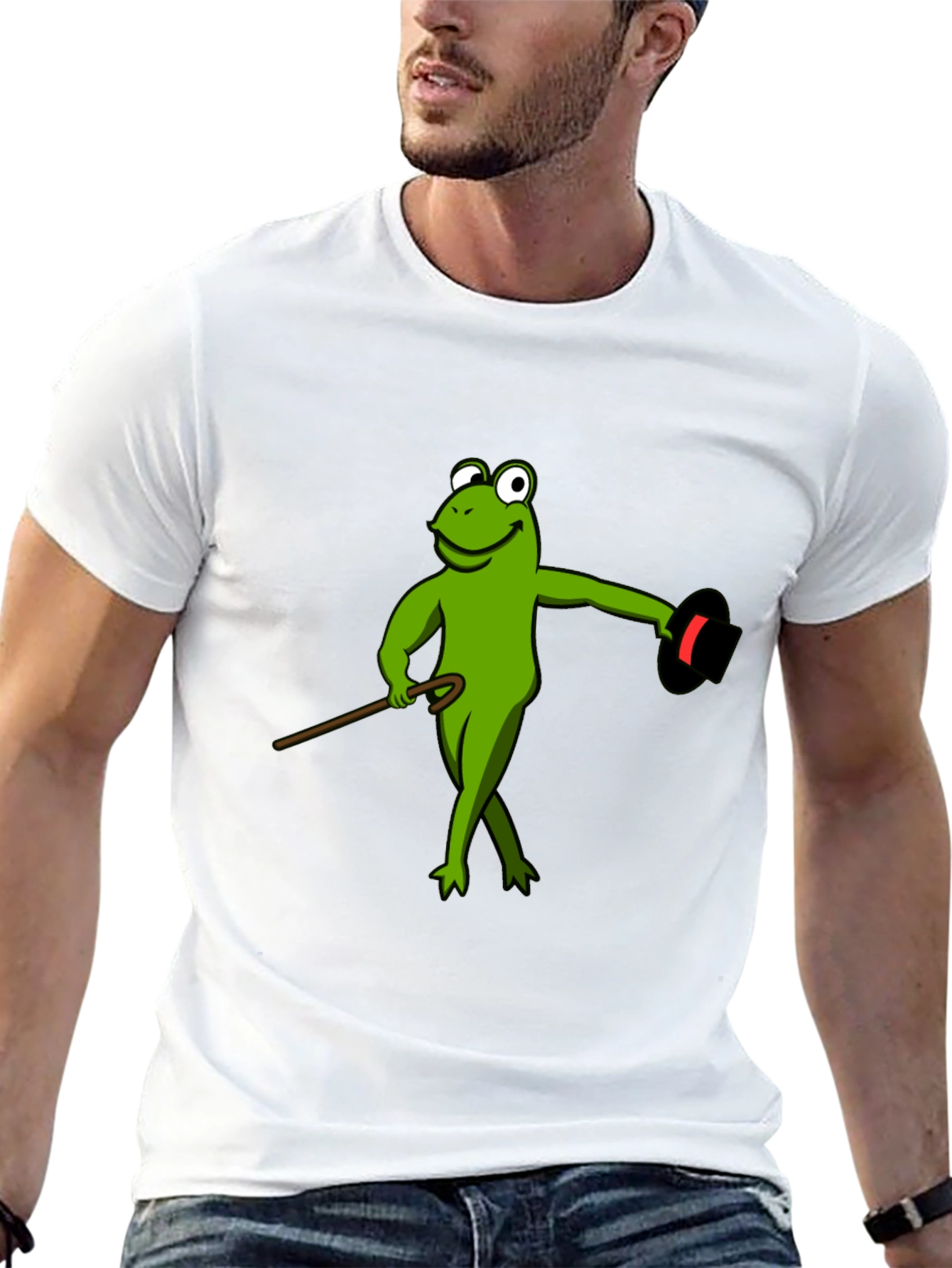 Frog Magician T-Shirt - Sleek Black Cotton Tee