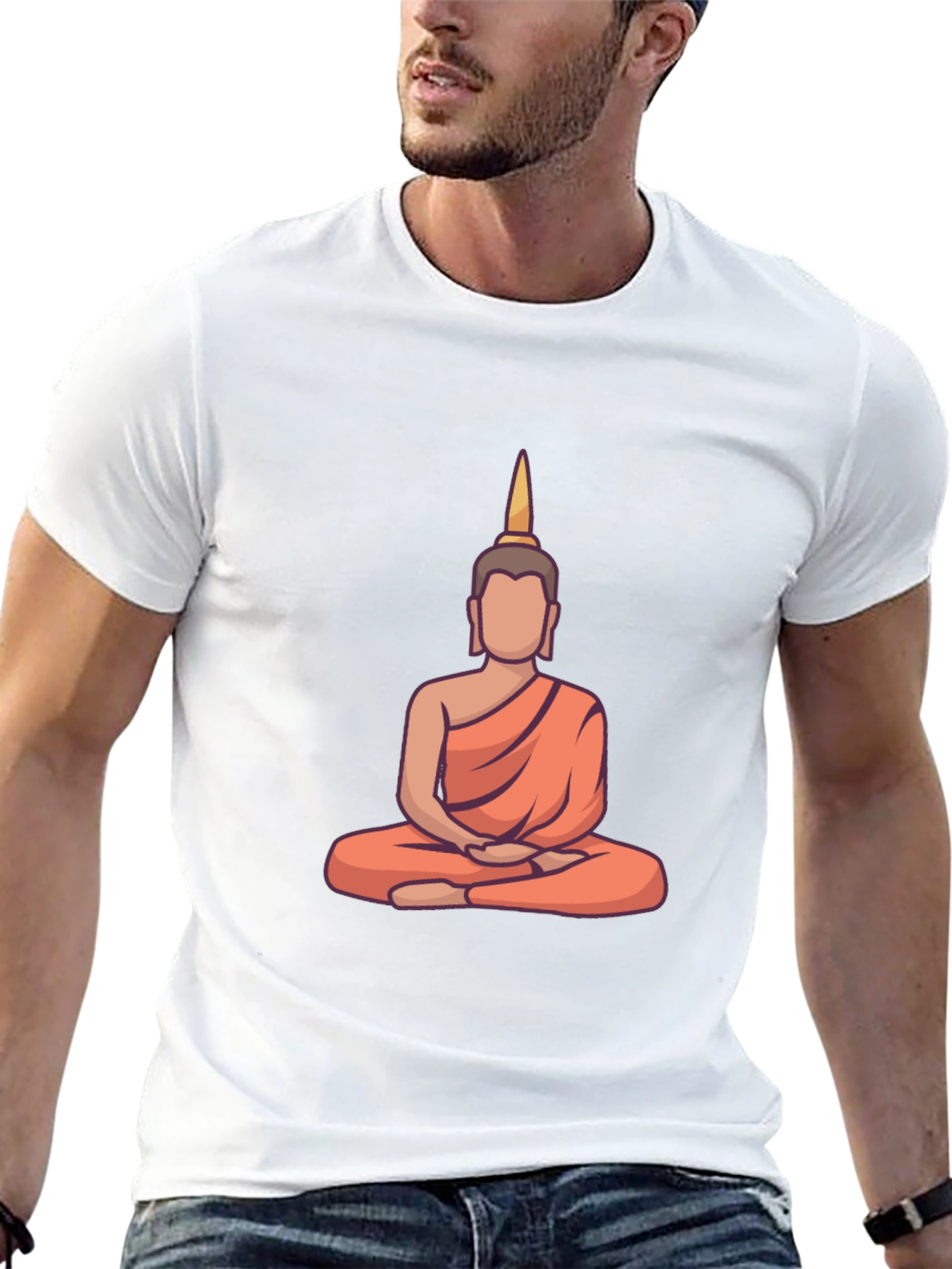 Buddha Graphic Tee - Relaxed Fit Black T-Shirt
