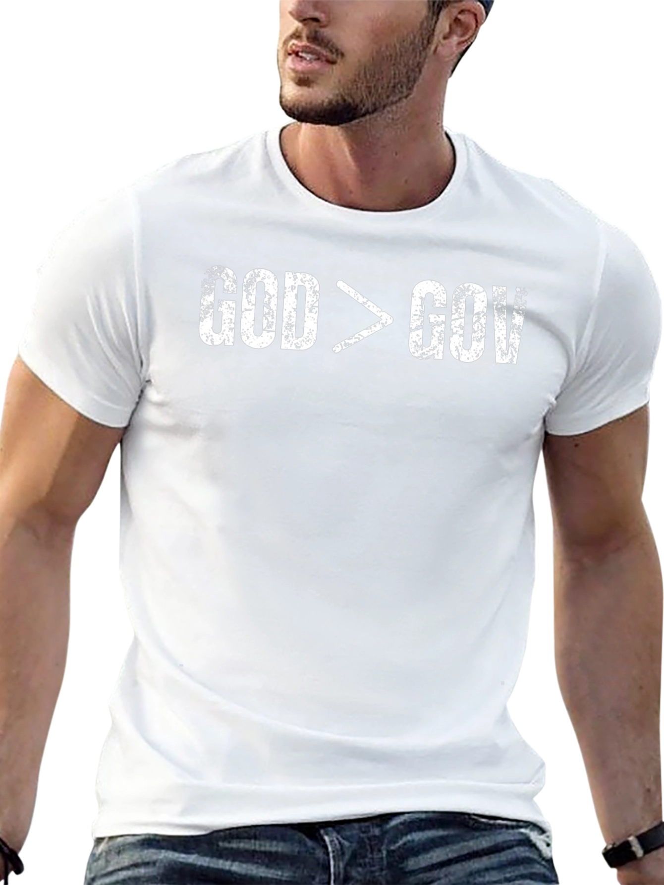 God is Greater Than Government Black T-Shirt