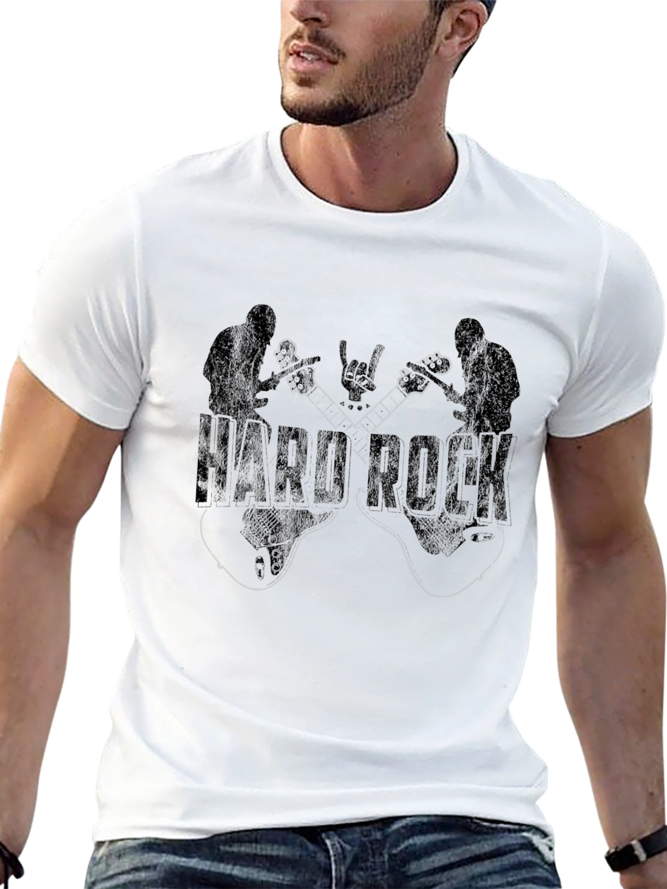 Hard Rock Guitar Graphic T-Shirt