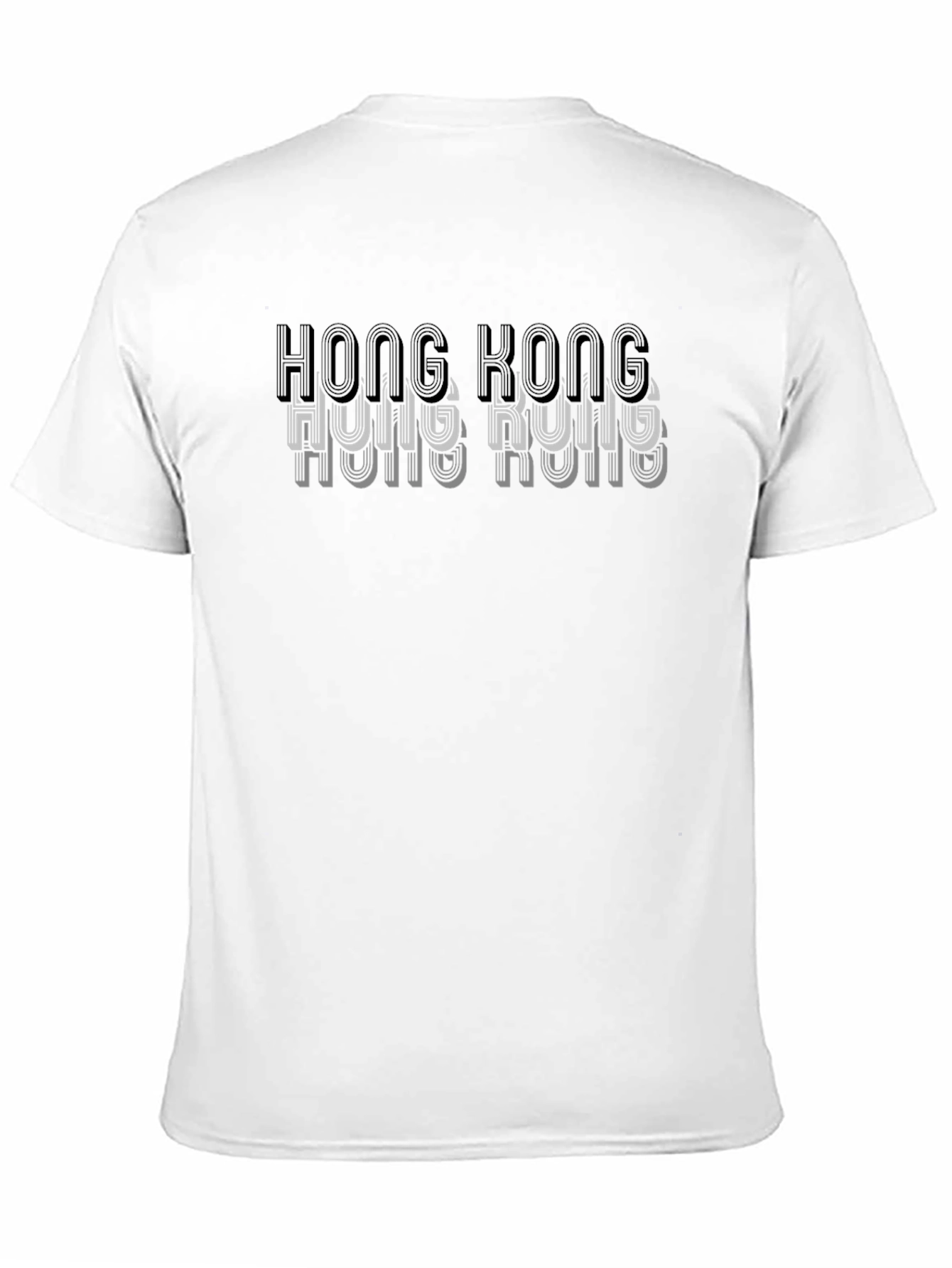 Hong Kong Text Graphic Black T-Shirt