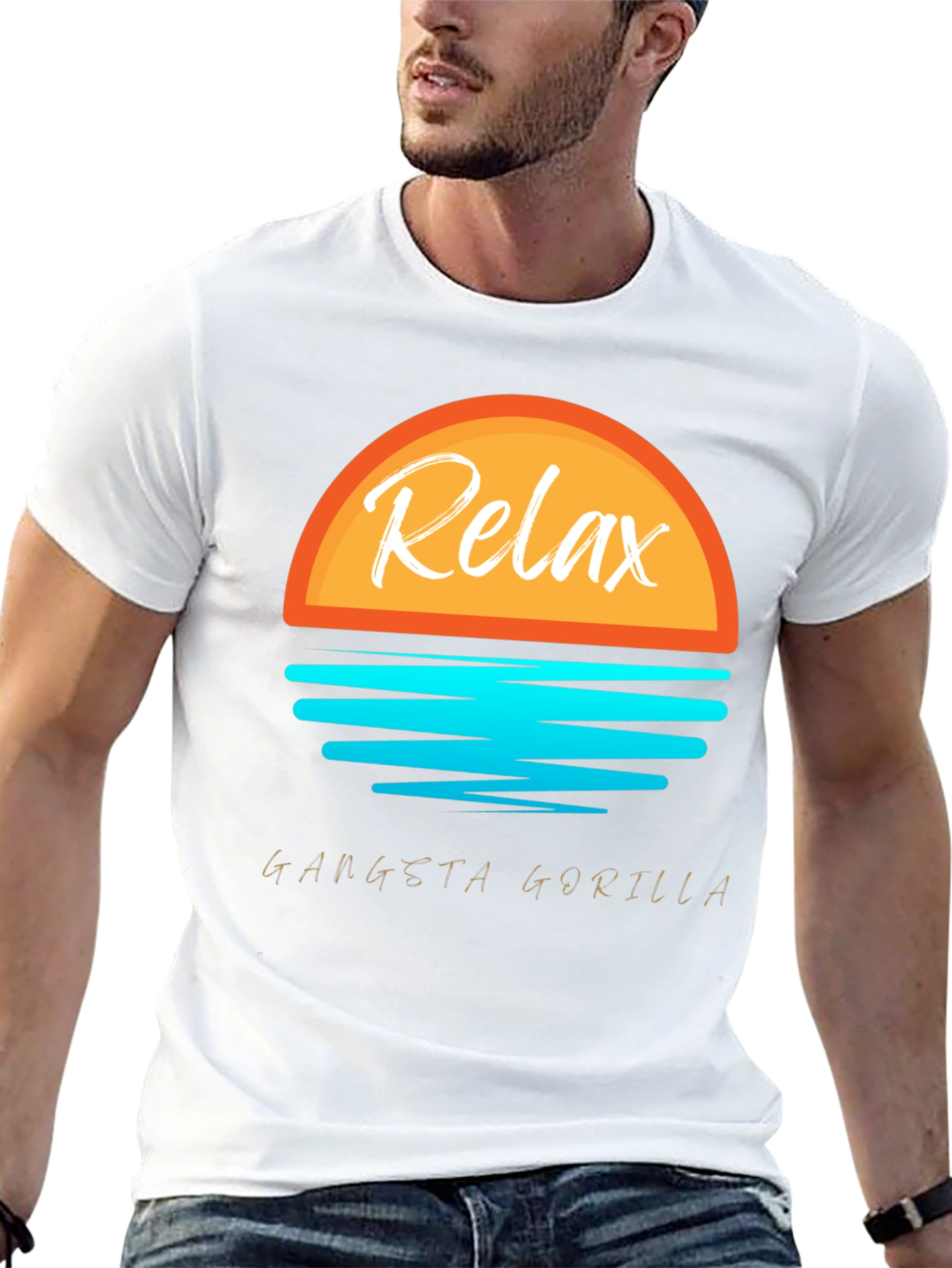 Relax Gangsta Gorilla T-Shirt - Black
