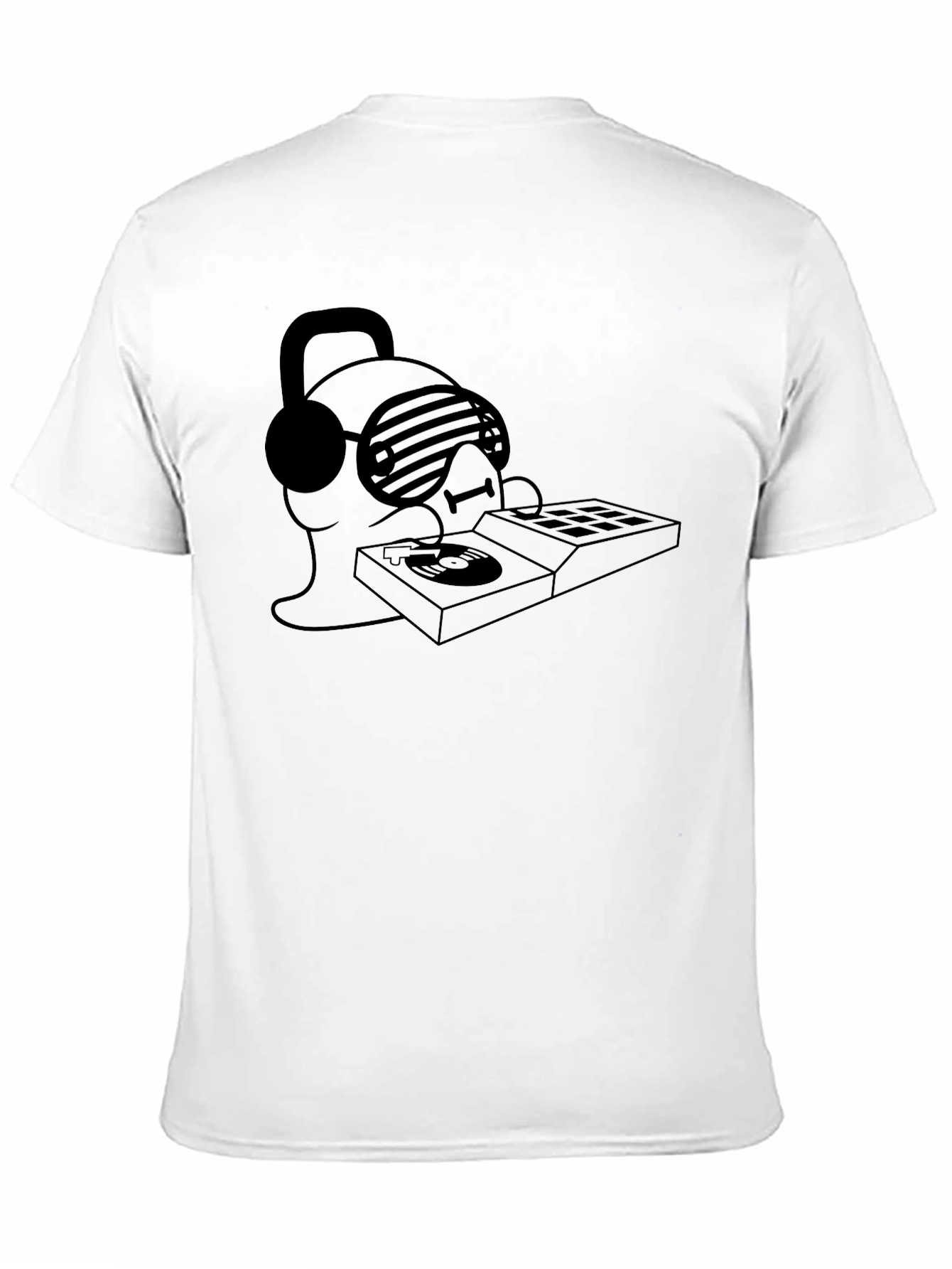DJ Duck Graphic Tee - Black Cotton T-Shirt