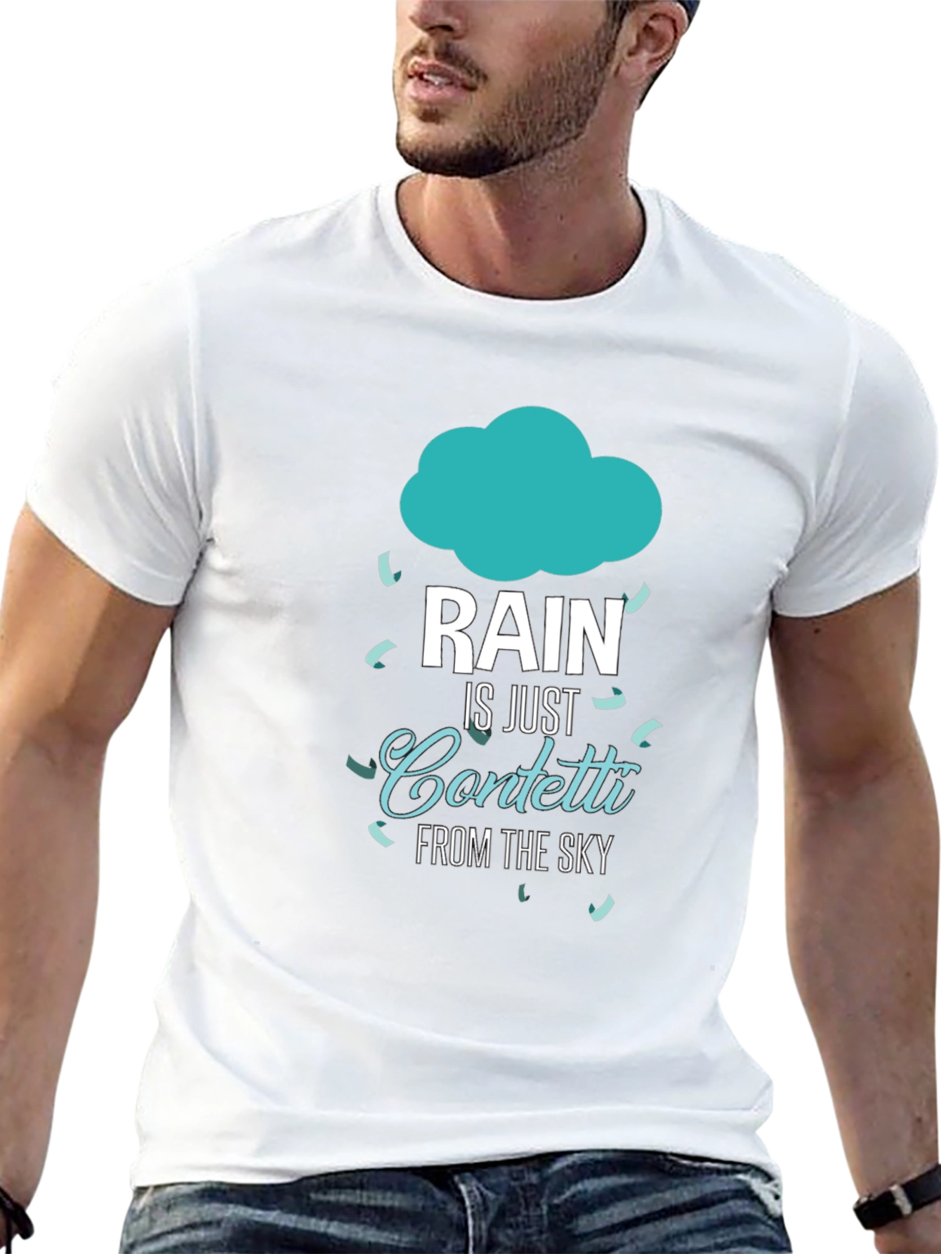 Rain is Just Confetti T-Shirt - Black