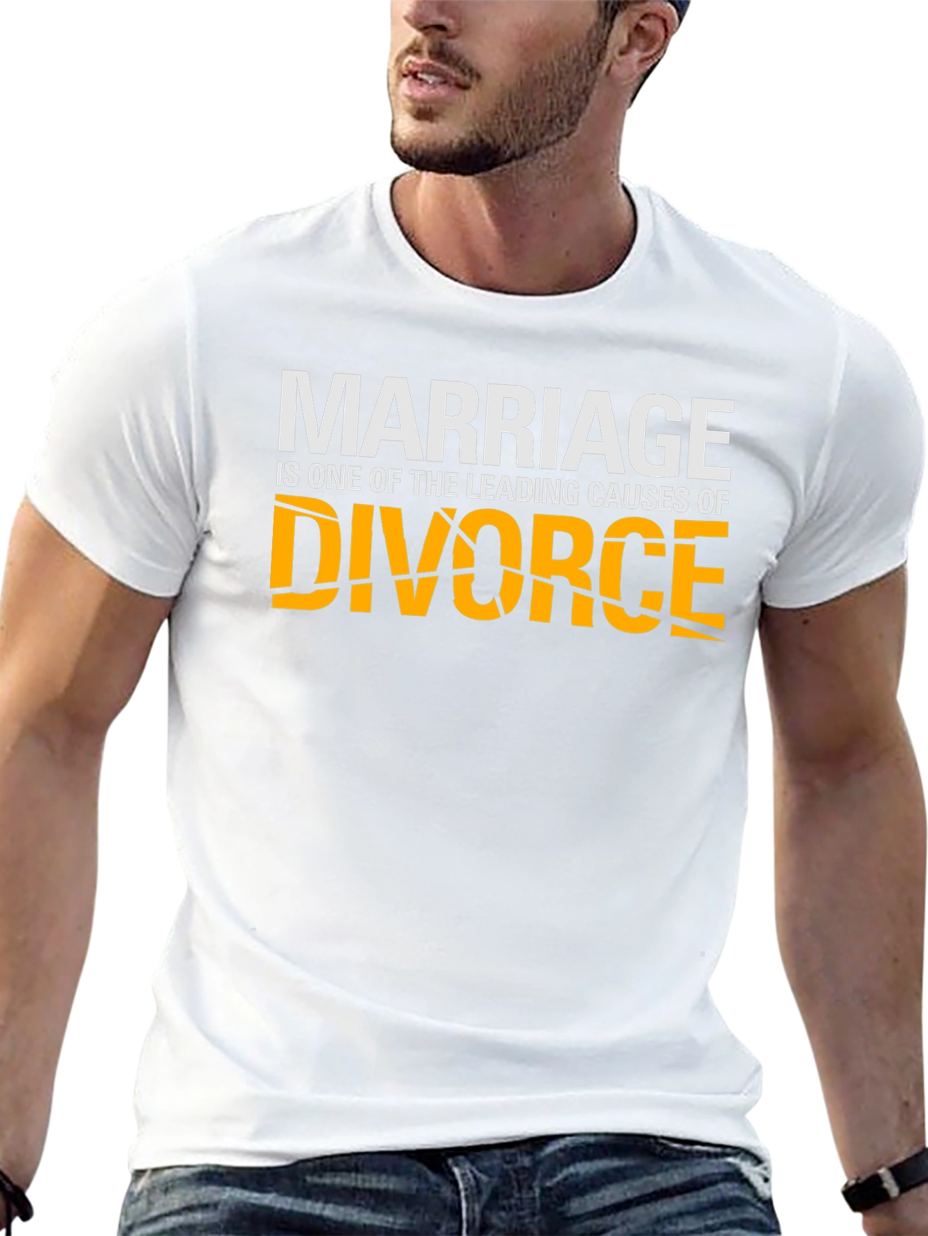 Marriage Divorce Graphic T-Shirt - Black