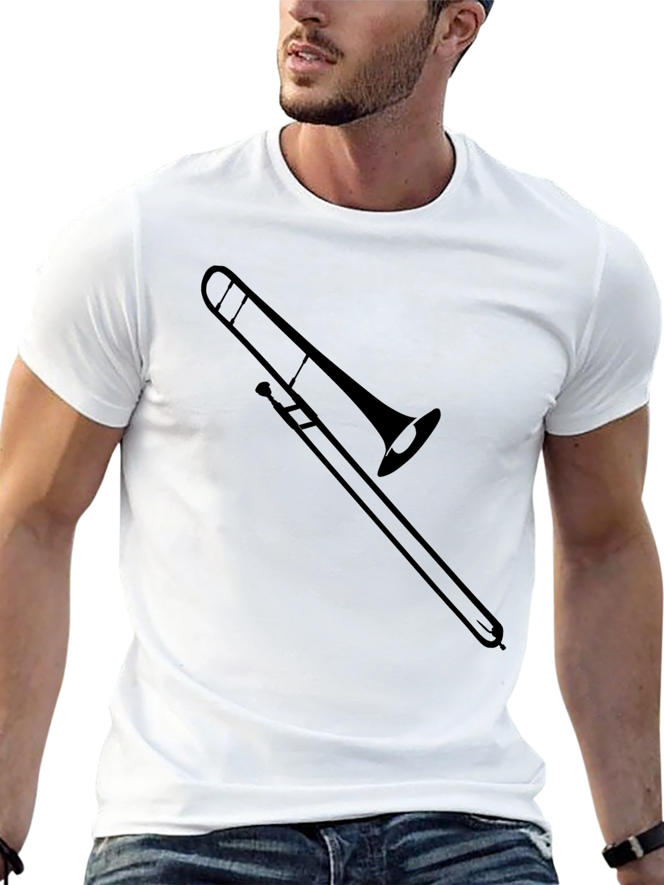 Trombone Graphic T-Shirt - Music Lover Tee