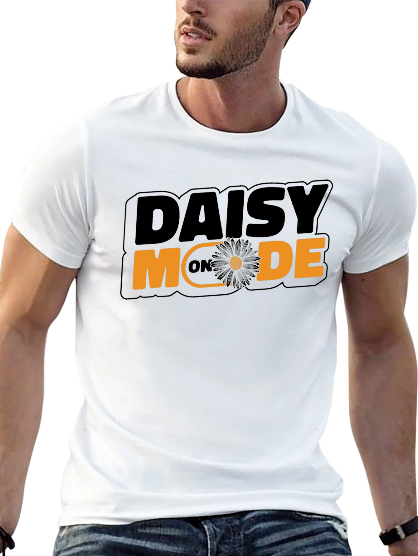 Daisy Mode Black Graphic Tee - Trendy Casual Wear