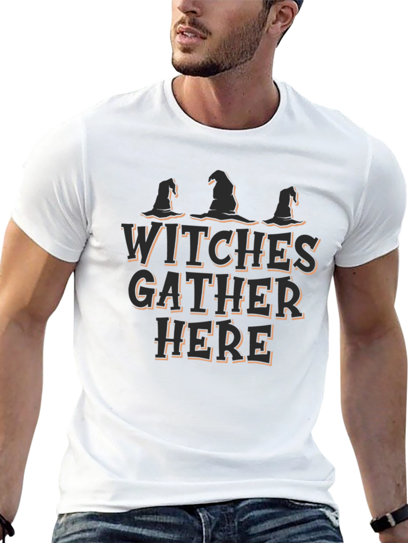 Witches Gather Here Graphic T-Shirt - Halloween Tee