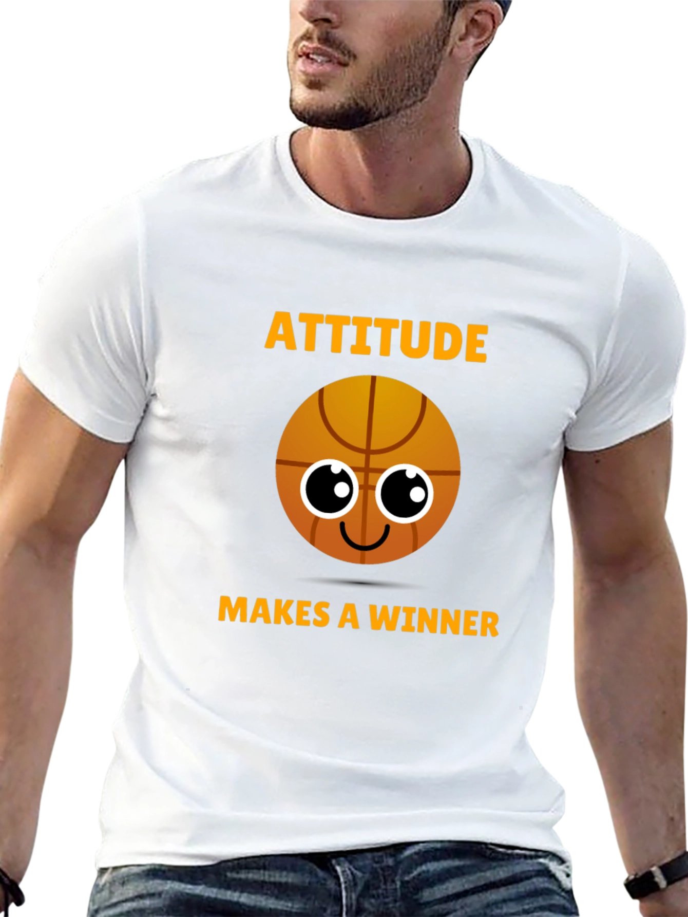 Attitude Makes a Winner Basketball Graphic T-Shirt