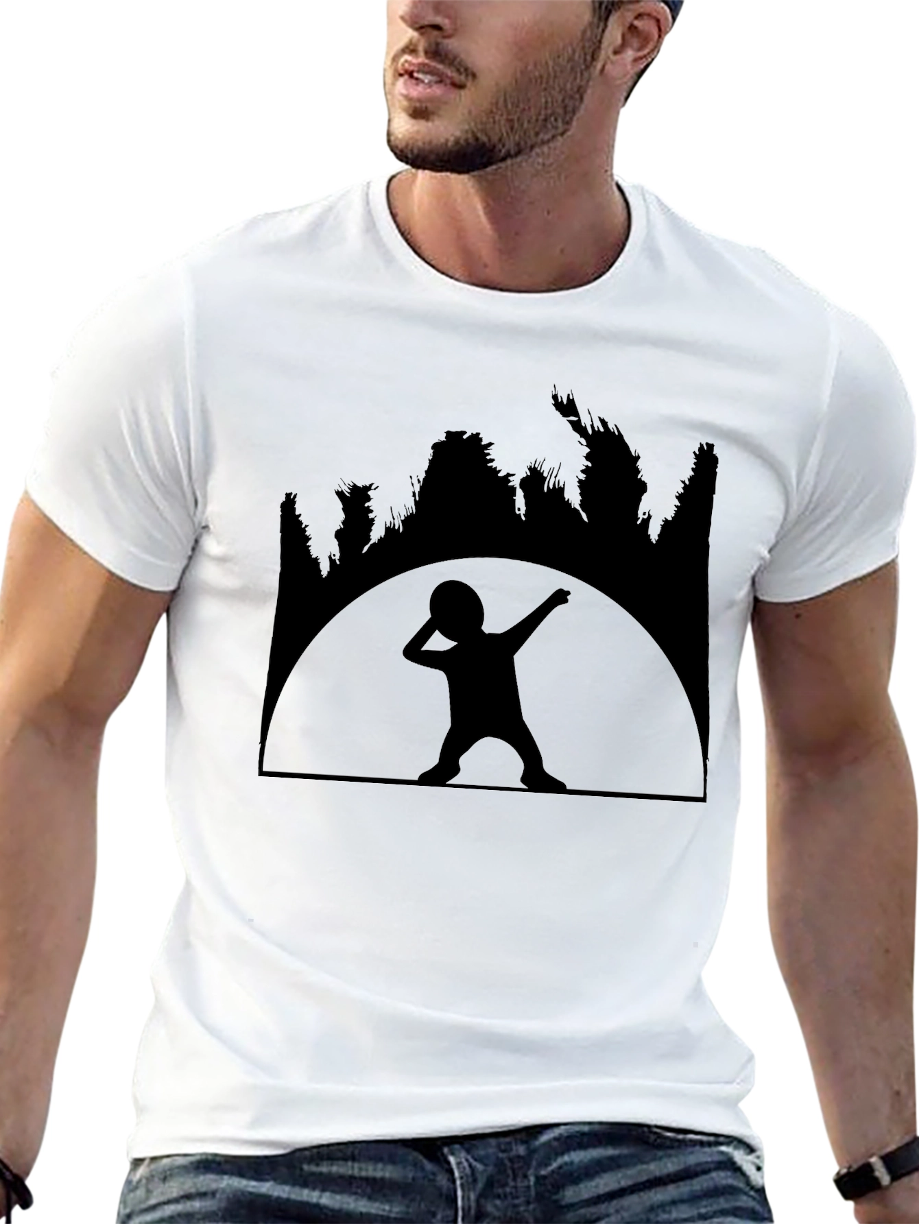 Dabbing Kid Silhouette Black T-Shirt