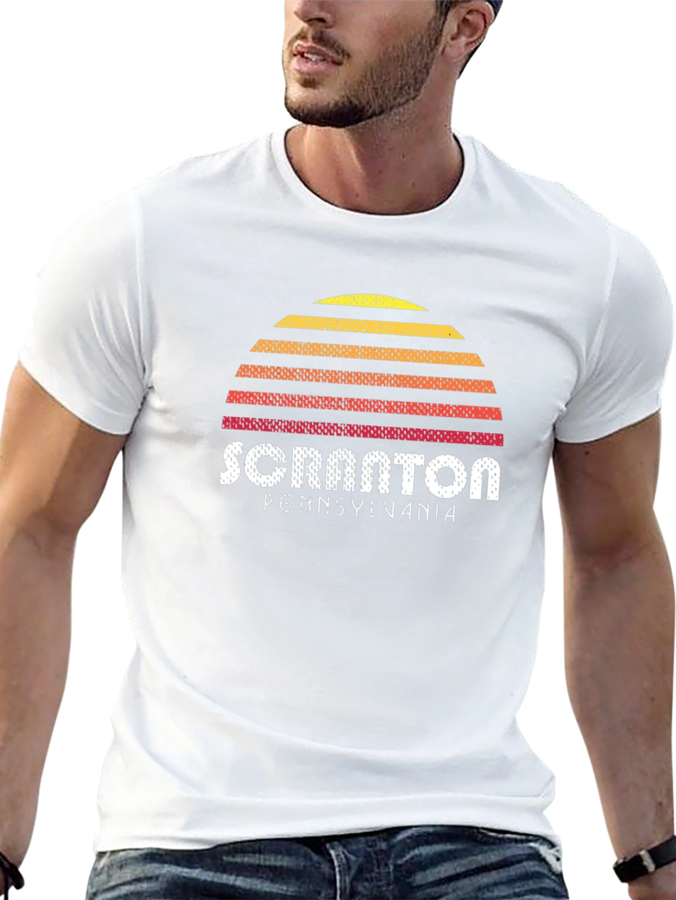 Scranton Pennsylvania Retro Sunset T-Shirt