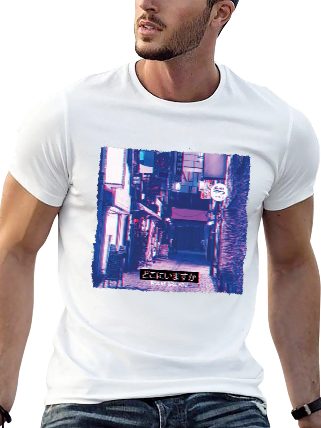 Urban Alley Graphic Print Tee - Black