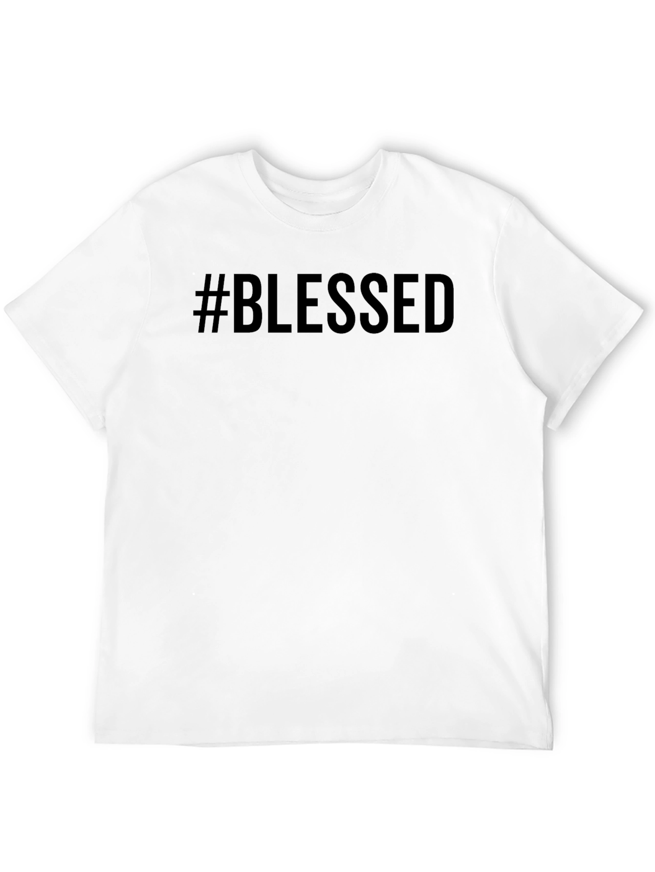 #Blessed Black Short Sleeve Crew Neck T-Shirt