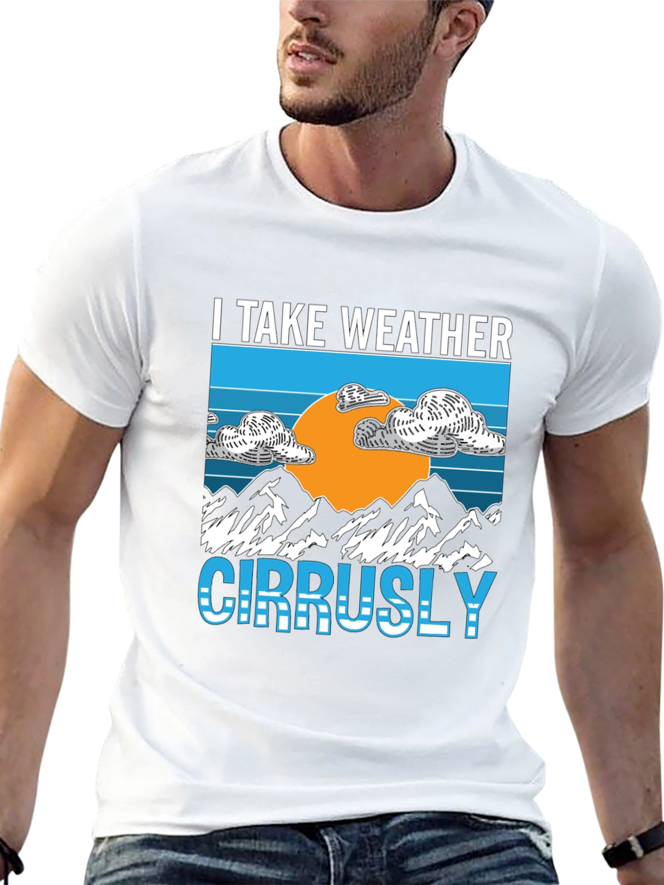 I Take Weather Cirrusly Black Graphic Tee