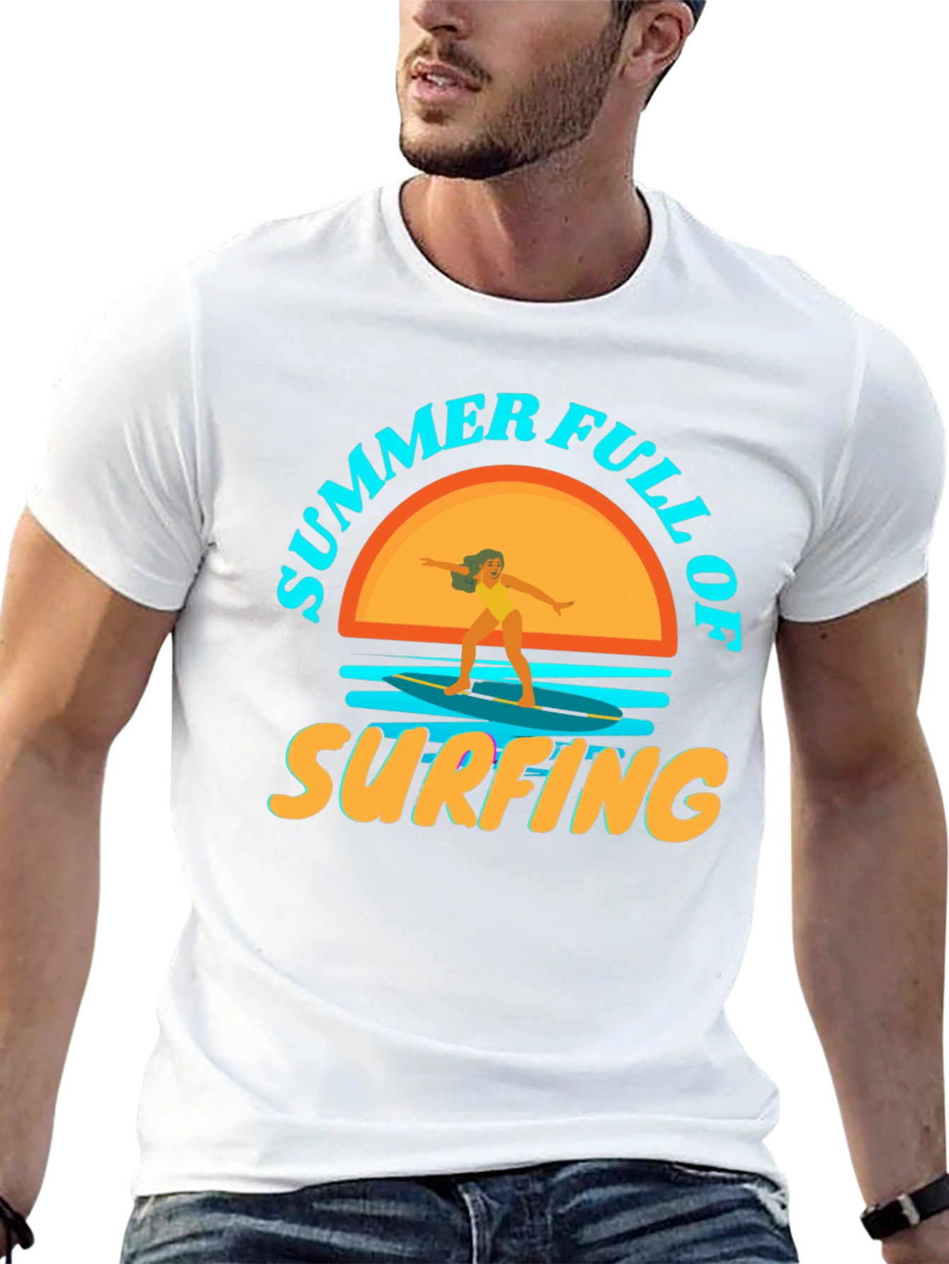 Summer Surfing T-Shirt: Beach Vibes