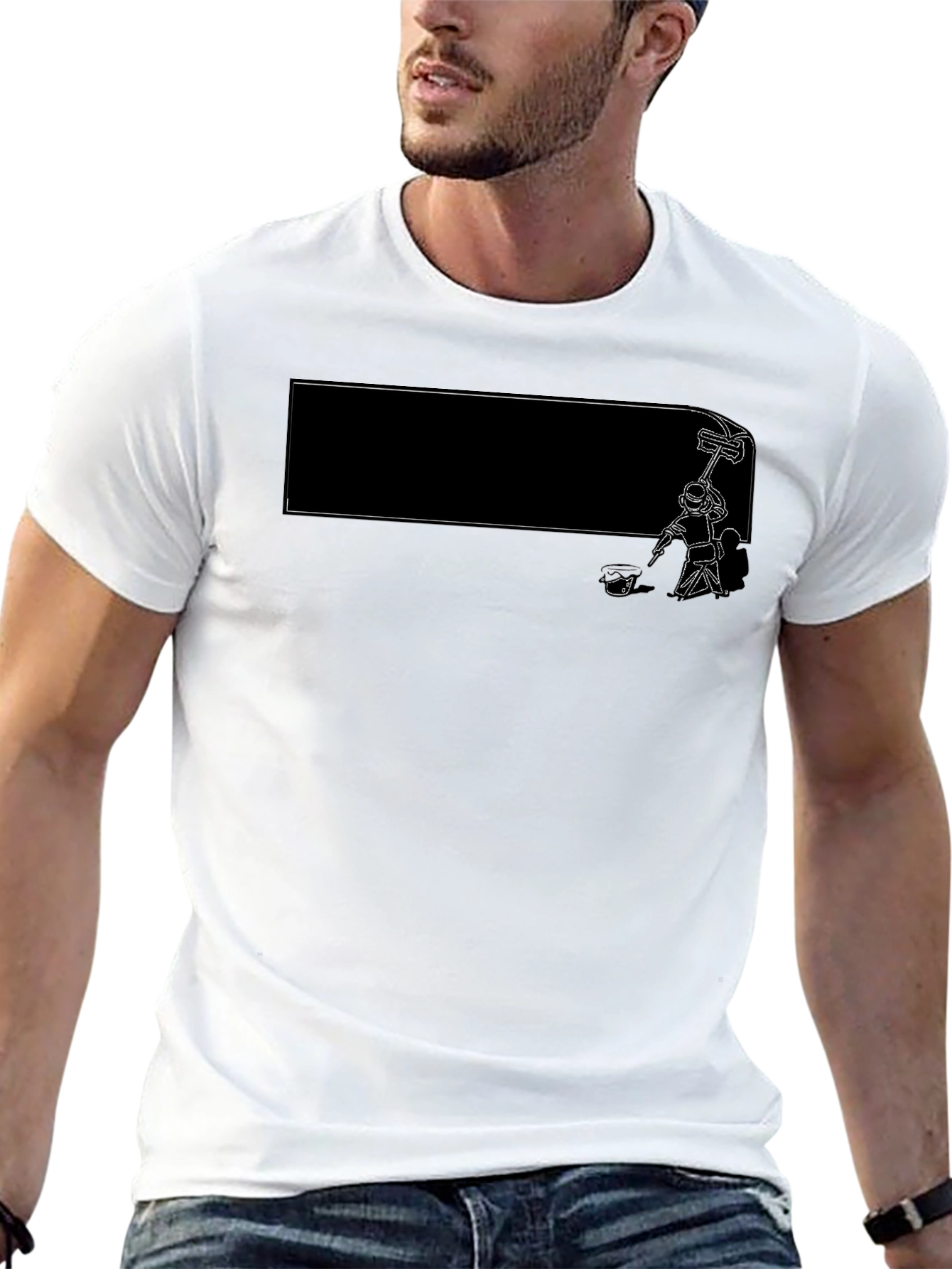 Painter Graphic T-Shirt - Stylish Mens Tee