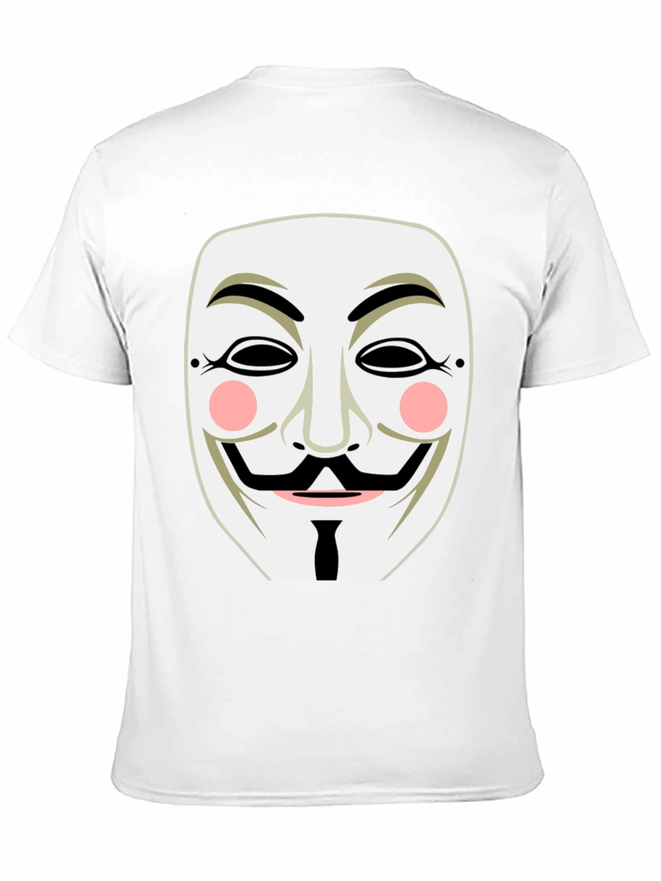Anonymous Mask Graphic Tee - Black Cotton T-Shirt