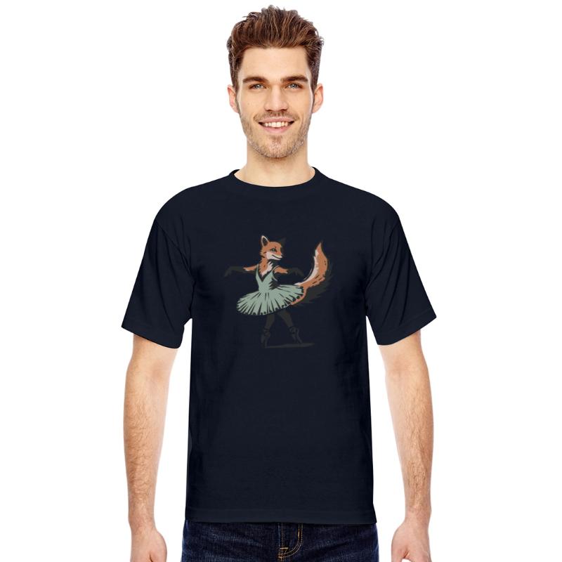 adorable stencil style fox in ballet dress