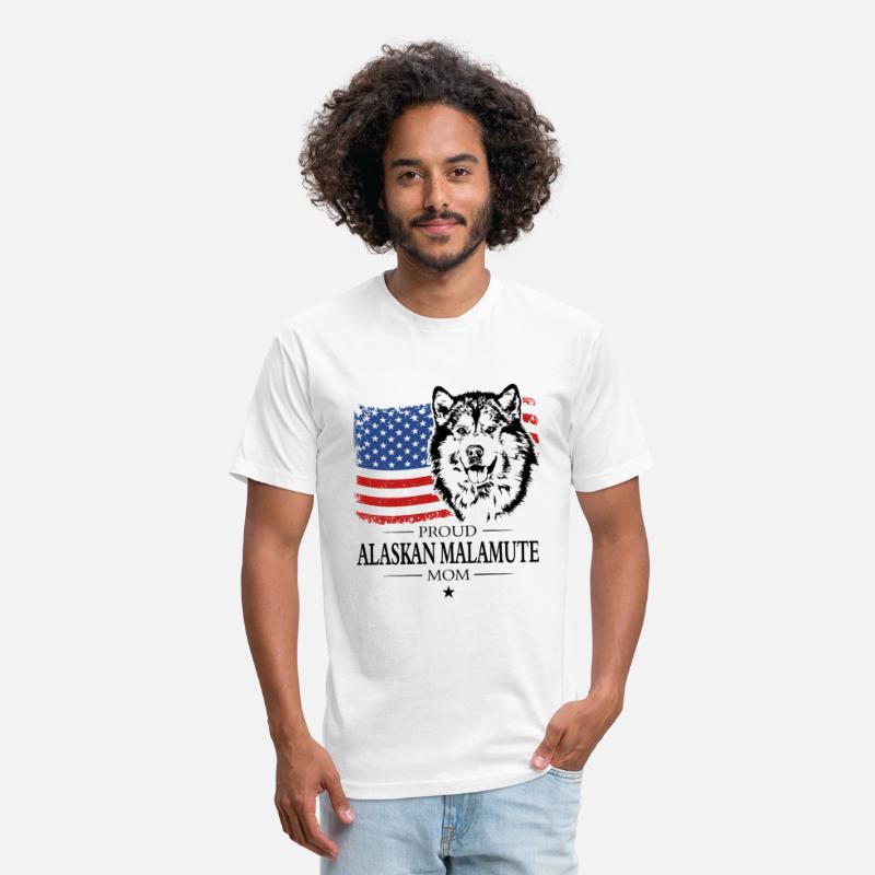 Alaskan Malamute Mom American Flag patriotic dog
