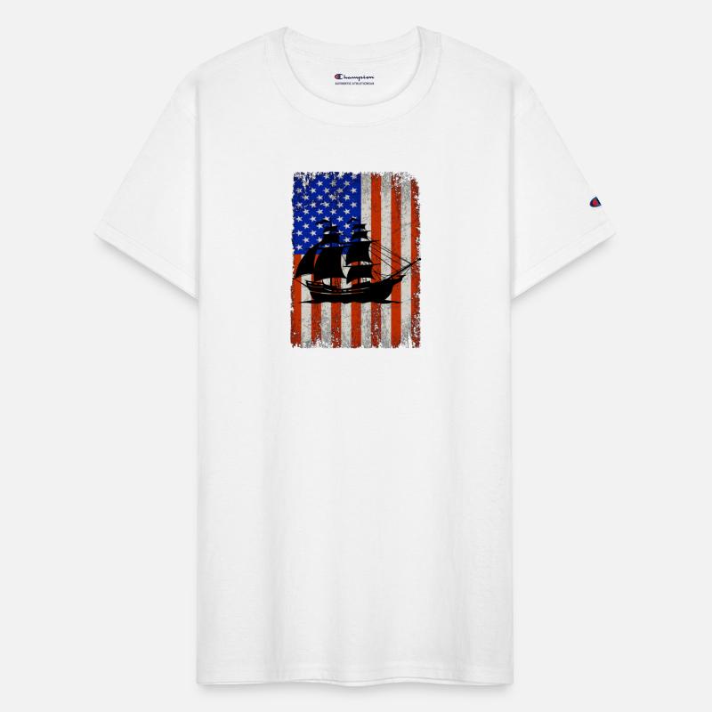 American Flag Retro Pirate Ship