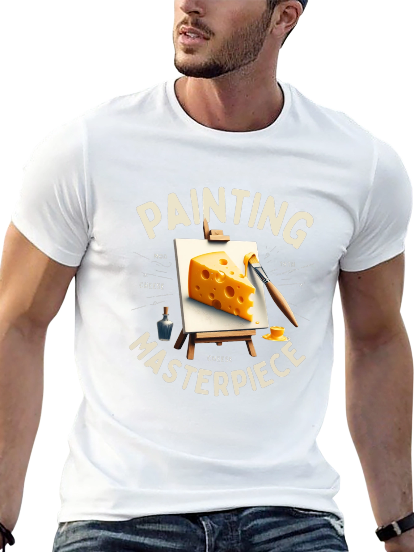 Cheese Painting Masterpiece T-Shirt - Artistic Tee