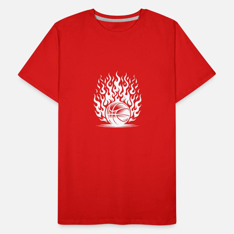 Burning Basketball In Flames And Fire