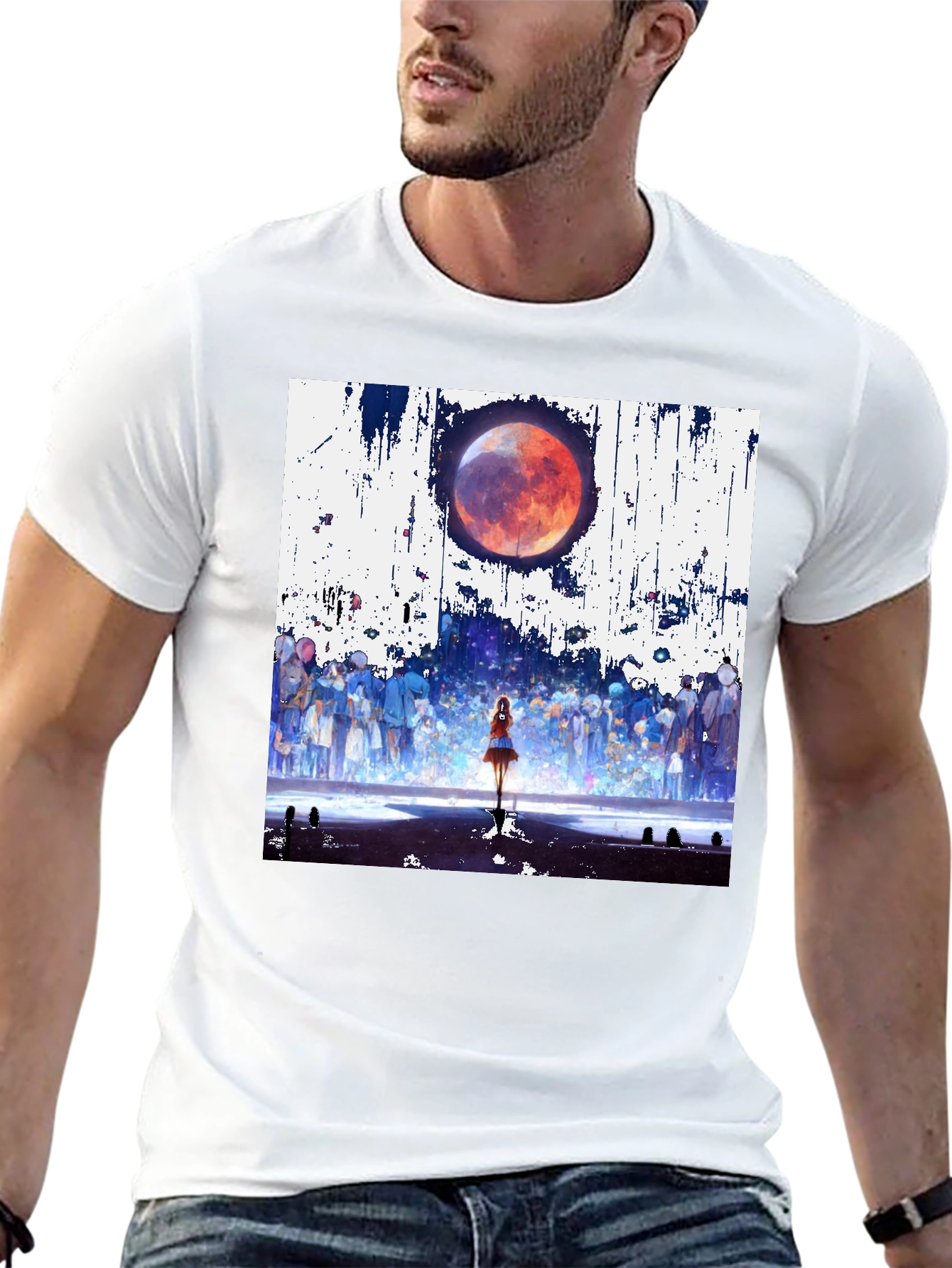 Anime Blood Moon T-Shirt