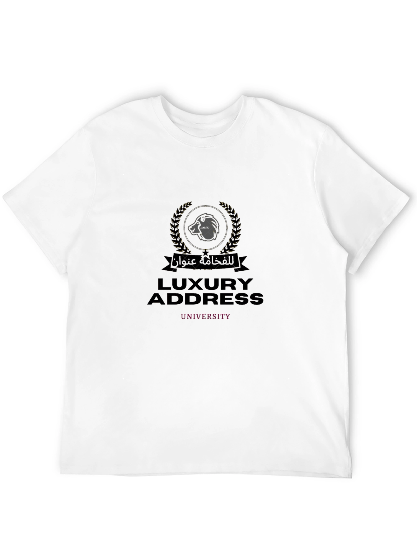 Luxury Address University Black T-Shirt