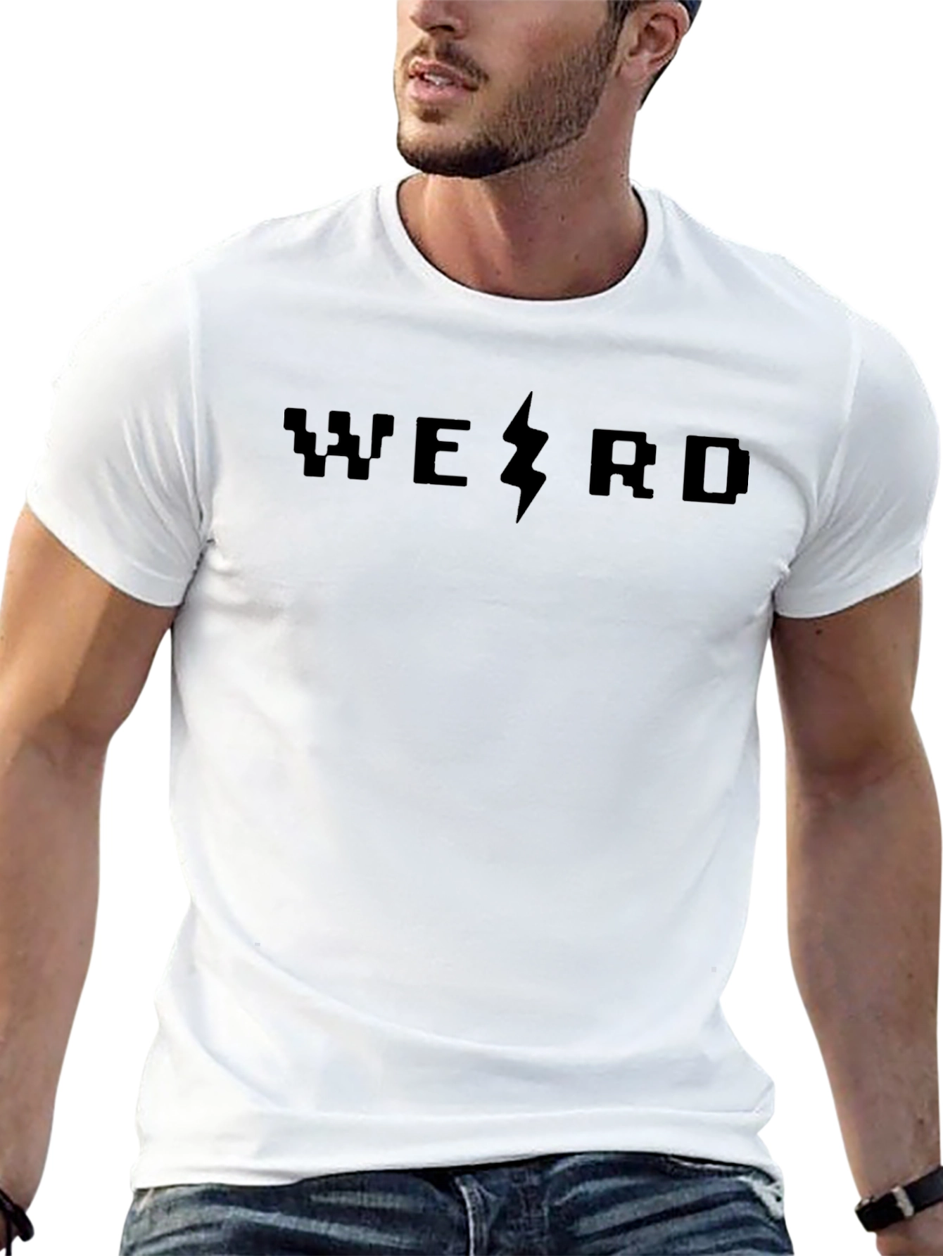 Weird Bolt Graphic Tee - Unisex Black T-Shirt