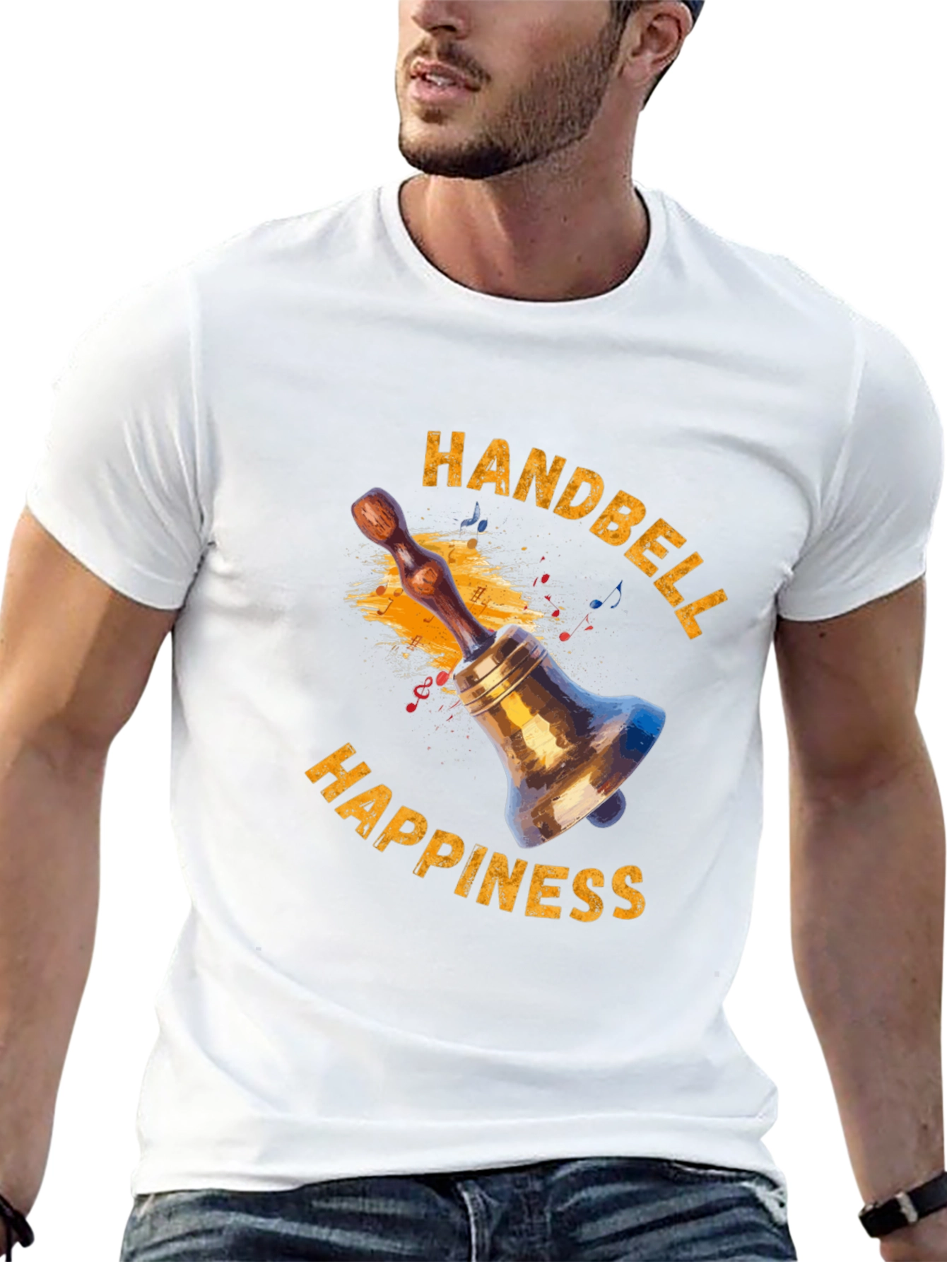 Handbell Happiness Black Graphic T-Shirt