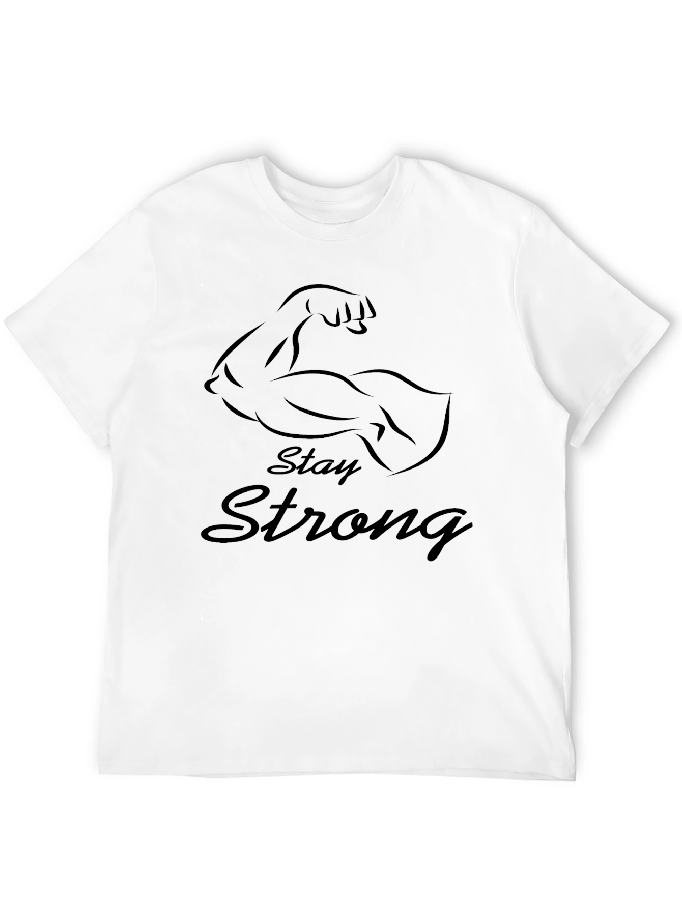 Stay Strong Graphic Tee - Mens Black T-Shirt