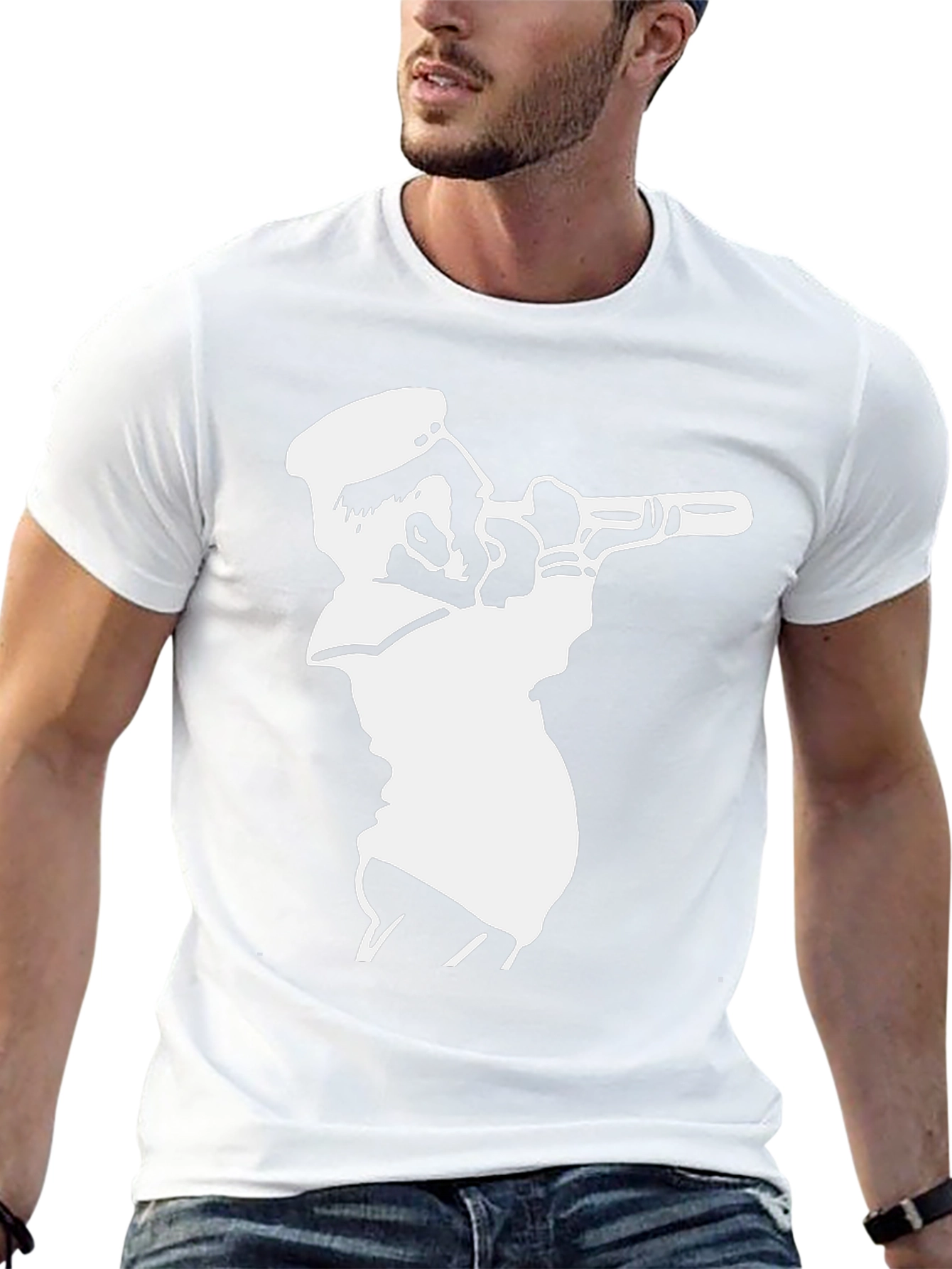 Nautical Sailor Graphic Black T-Shirt