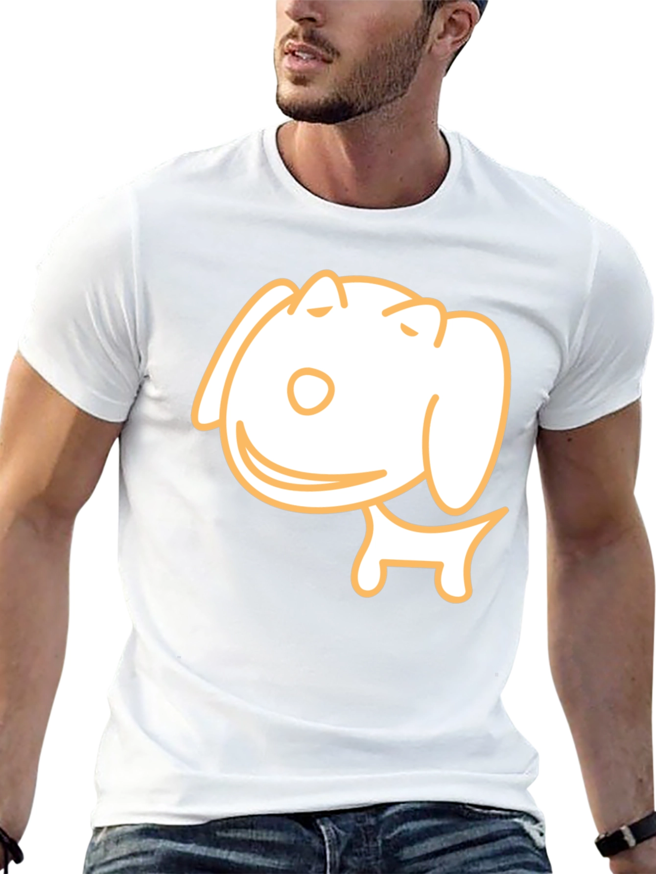 Cute Dog Graphic T-Shirt - Black Casual Tee