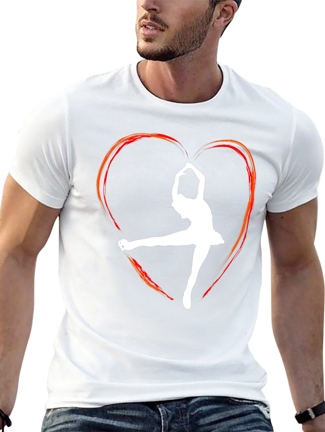 Skater Heart Graphic T-Shirt - Black