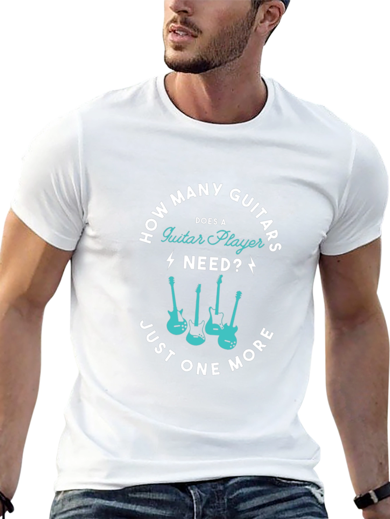 Guitar Player T-Shirt - Just One More Guitar!