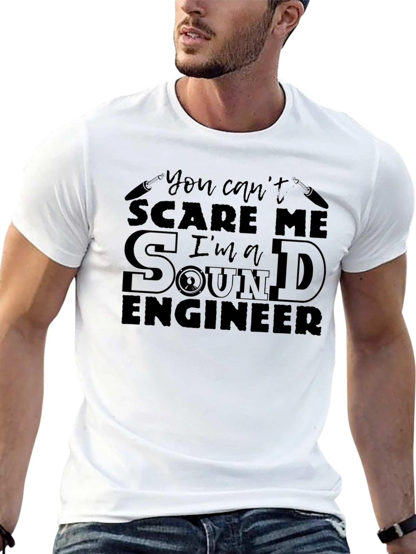 Sound Engineer T-Shirt - Cant Scare Me
