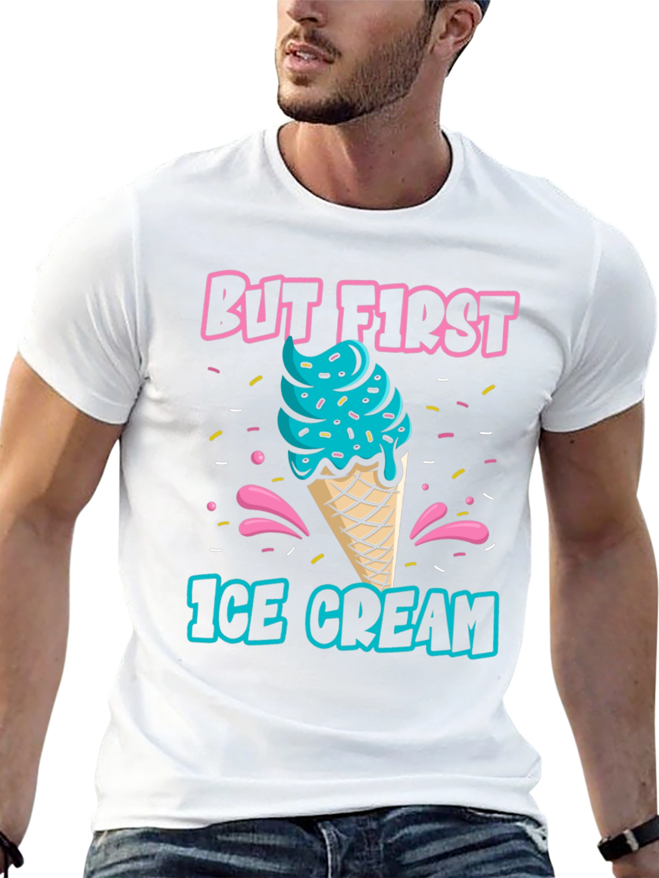 But First Ice Cream Graphic T-Shirt
