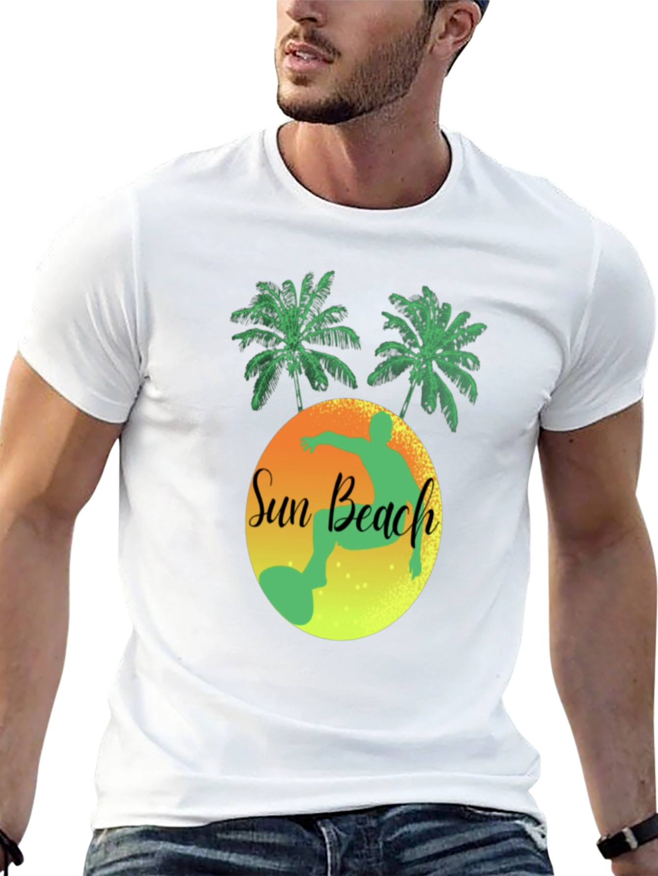 Sun Beach Graphic T-Shirt - Tropical Summer Vacation Tee