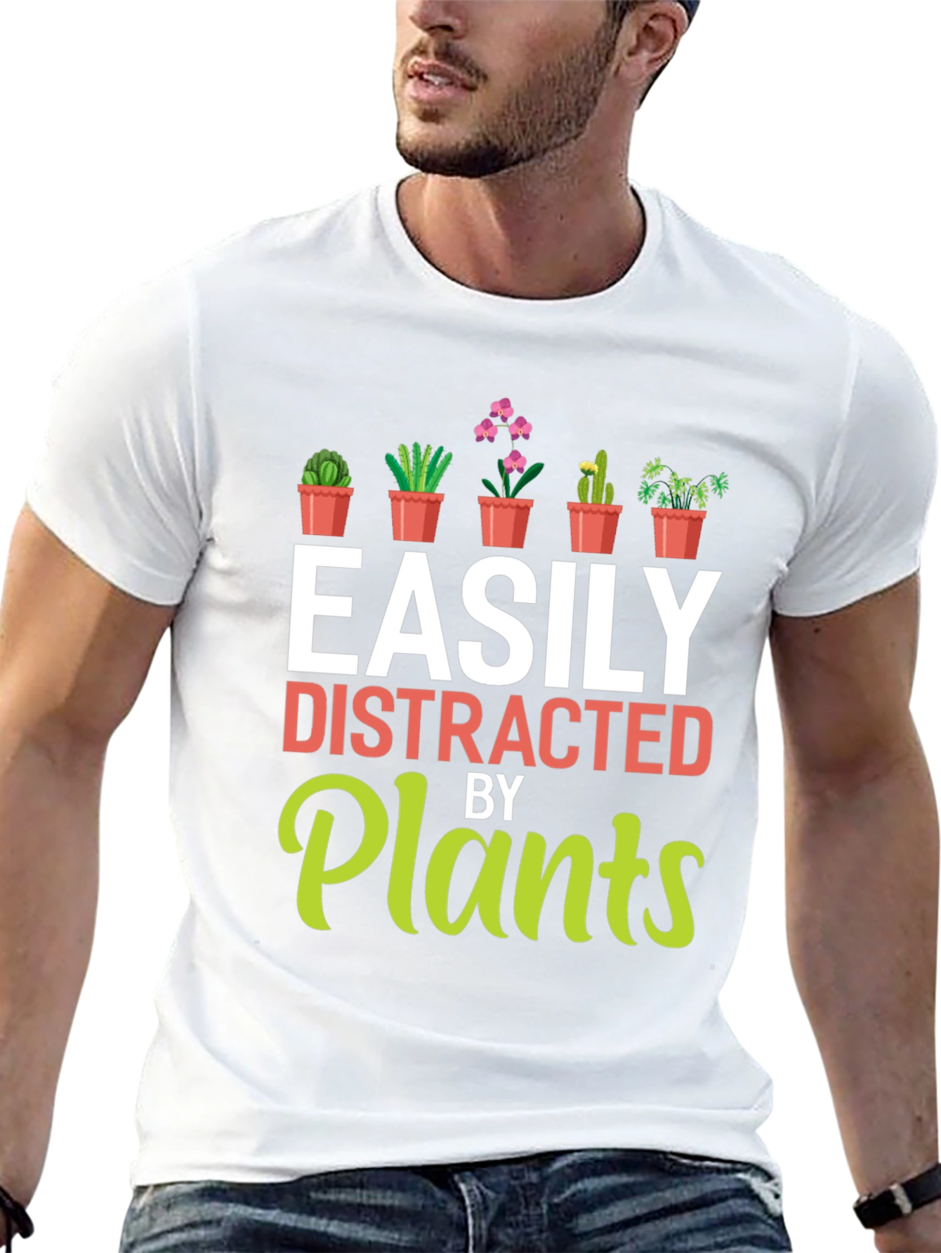 Easily Distracted By Plants Graphic T-Shirt