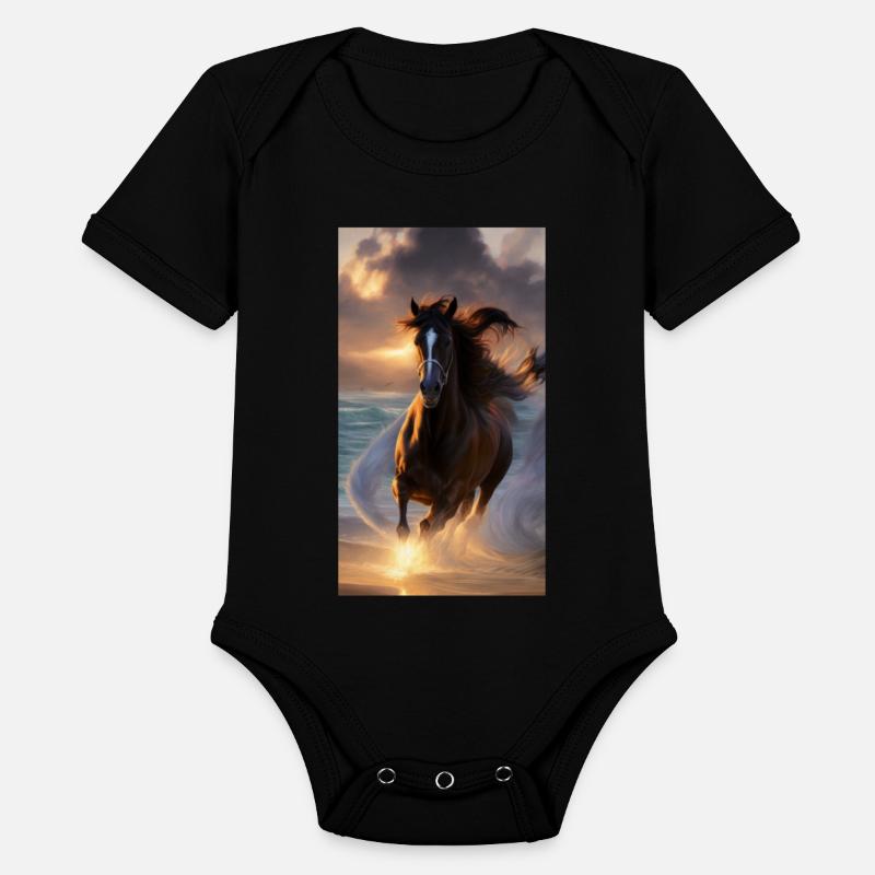 Horse run at the Beach T-shirt Design.