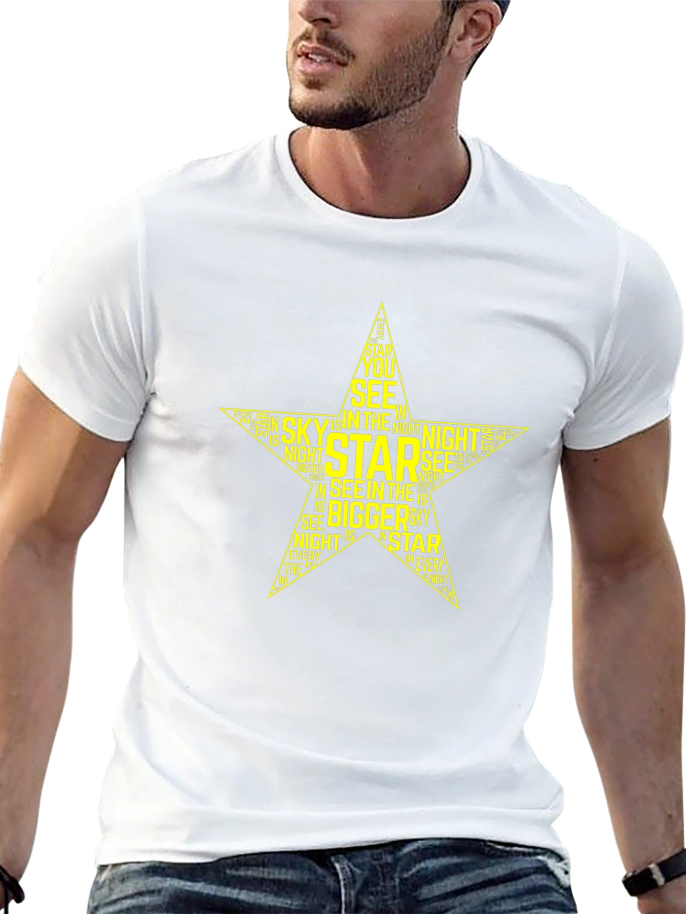 Starry Night Tee - Mens Black Graphic T-Shirt