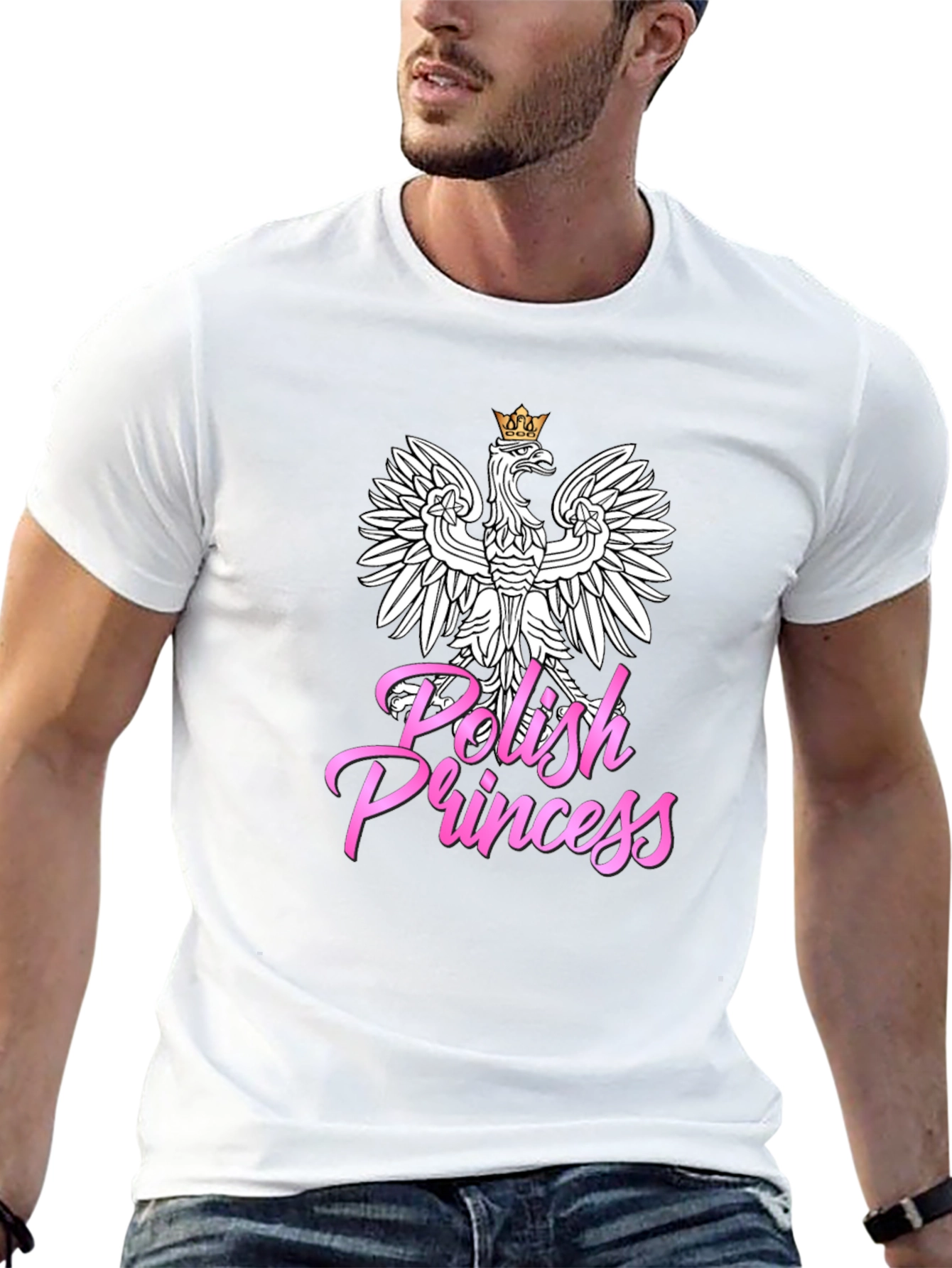 Polish Princess T-Shirt - Black Crew Neck Tee