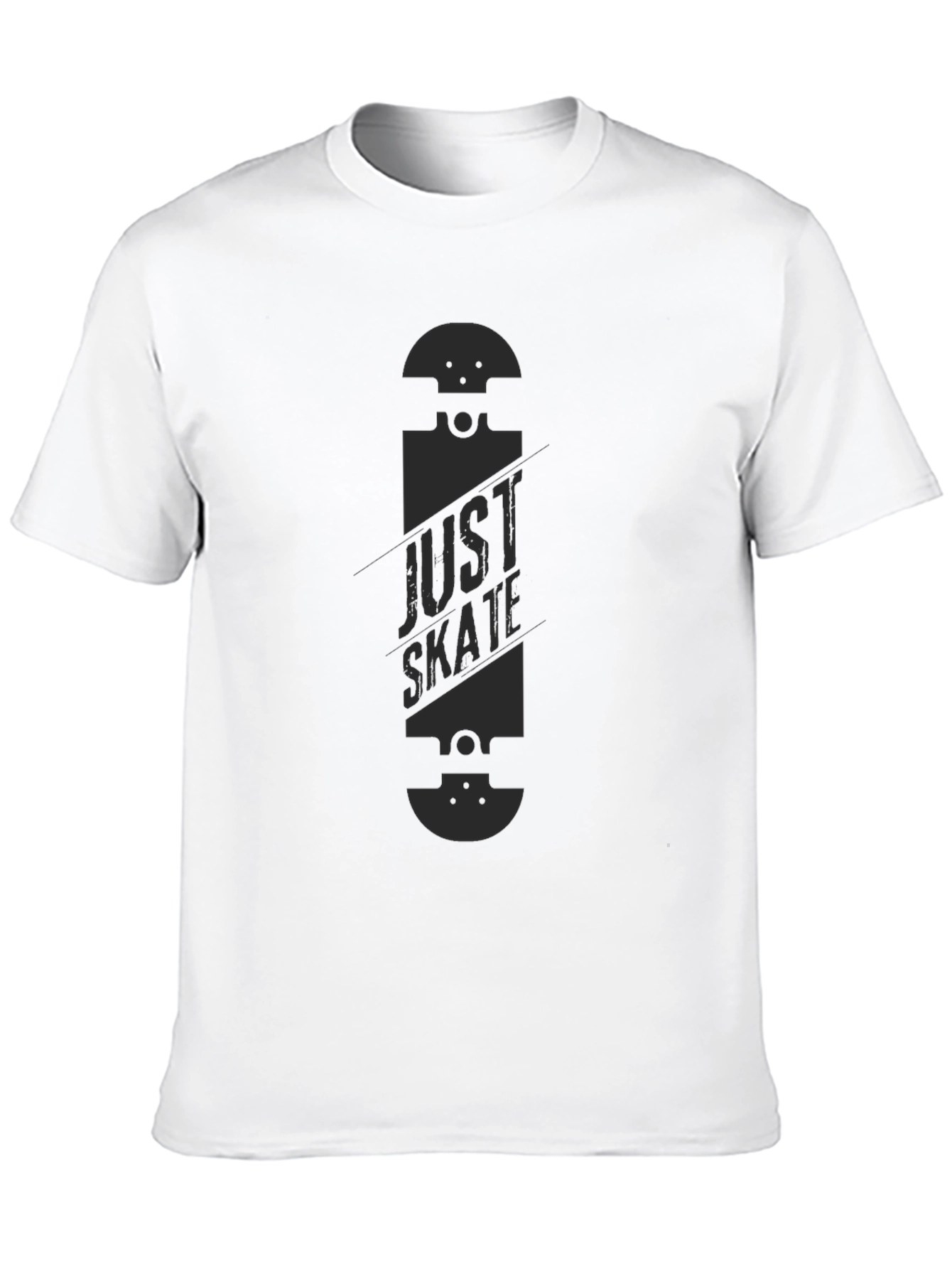 Just Skate Graphic Tee - Black Skateboard Shirt