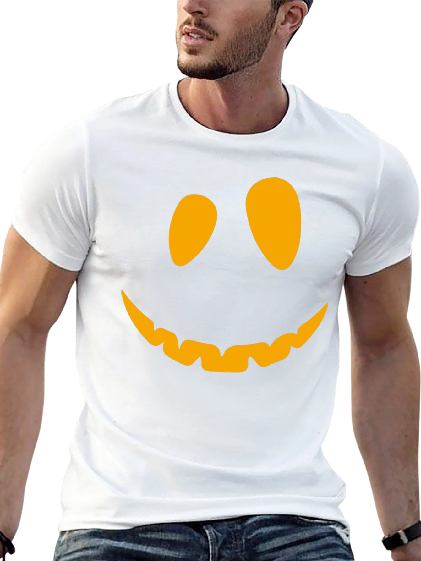 Pumpkin Face Graphic Tee - Halloween T-Shirt