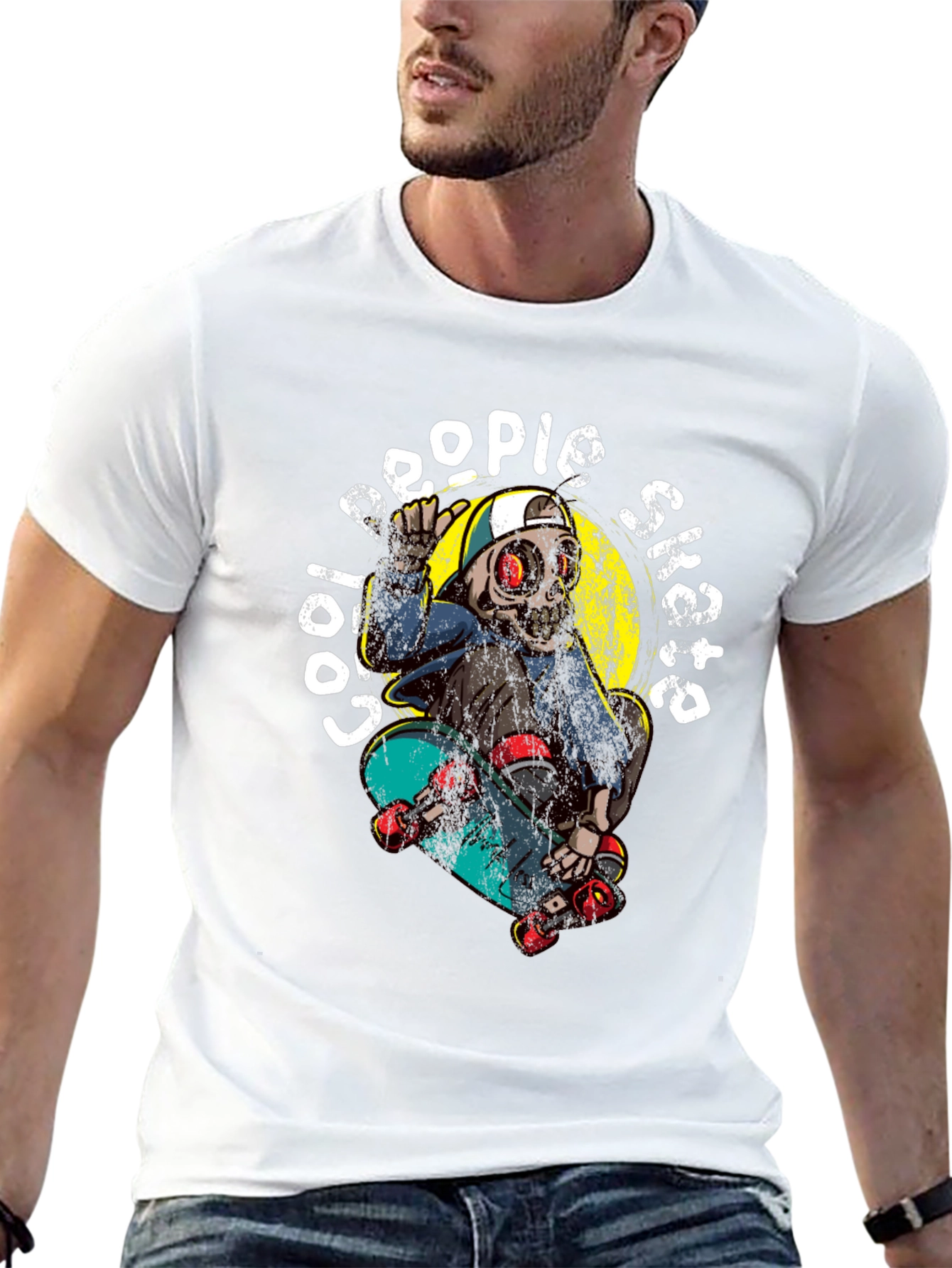 Cool People Skate Black Graphic T-Shirt