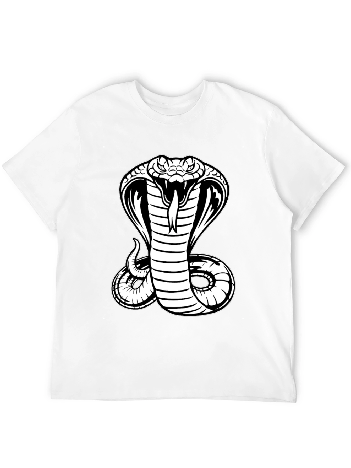 Black T-Shirt with Cobra Graphic