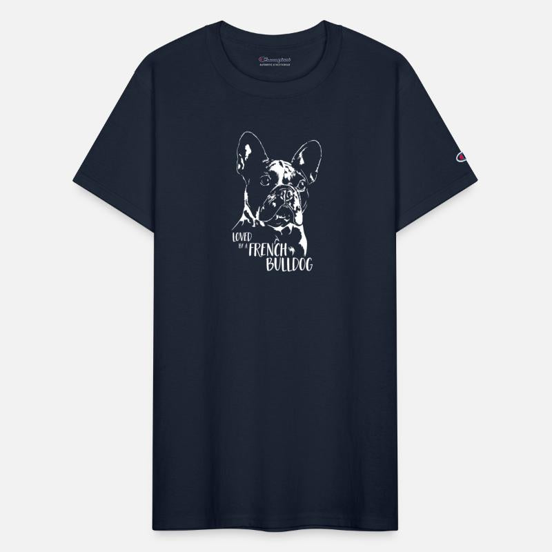 Loved by a French Bulldog dog mom dog saying
