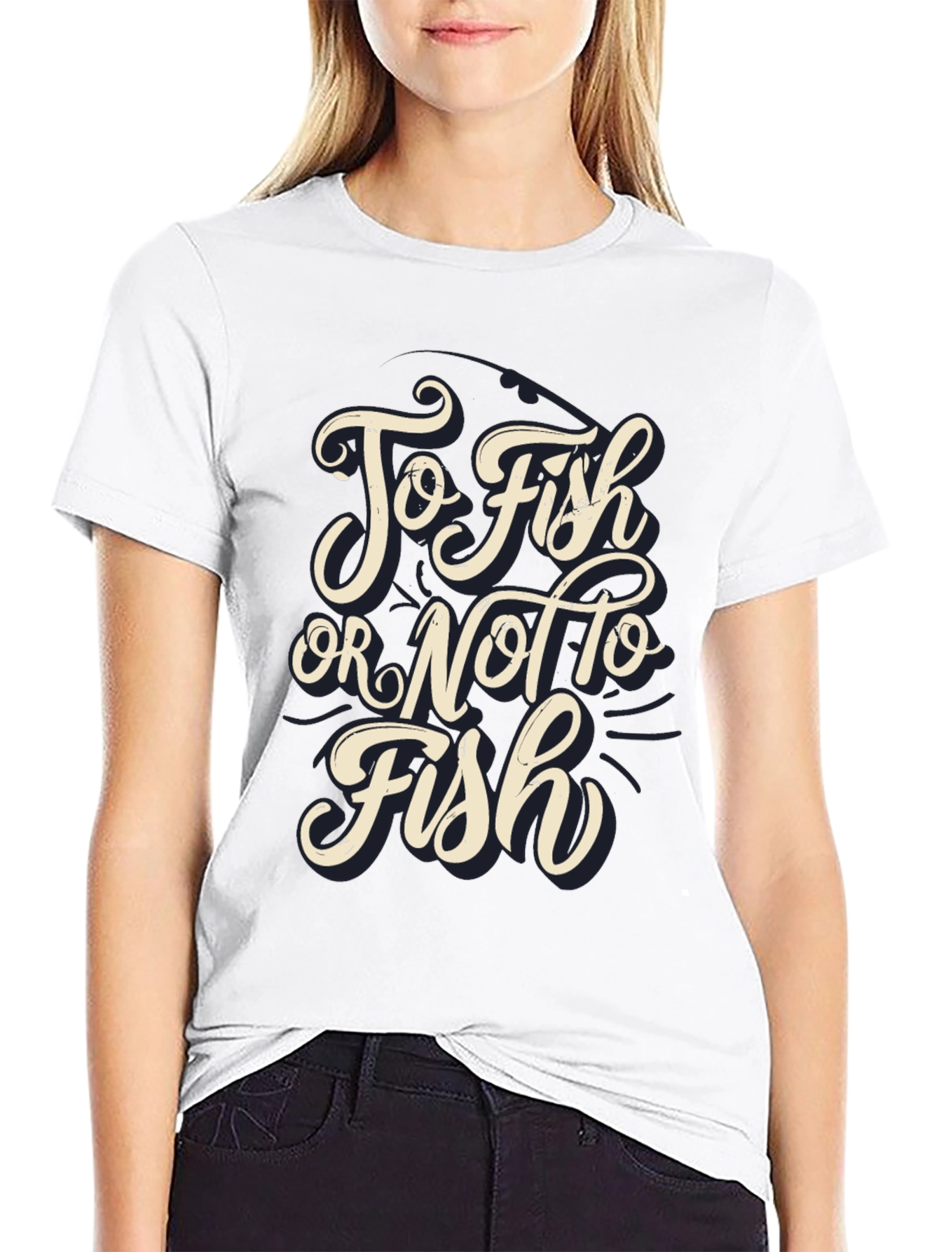 To Fish or Not to Fish Black T-Shirt